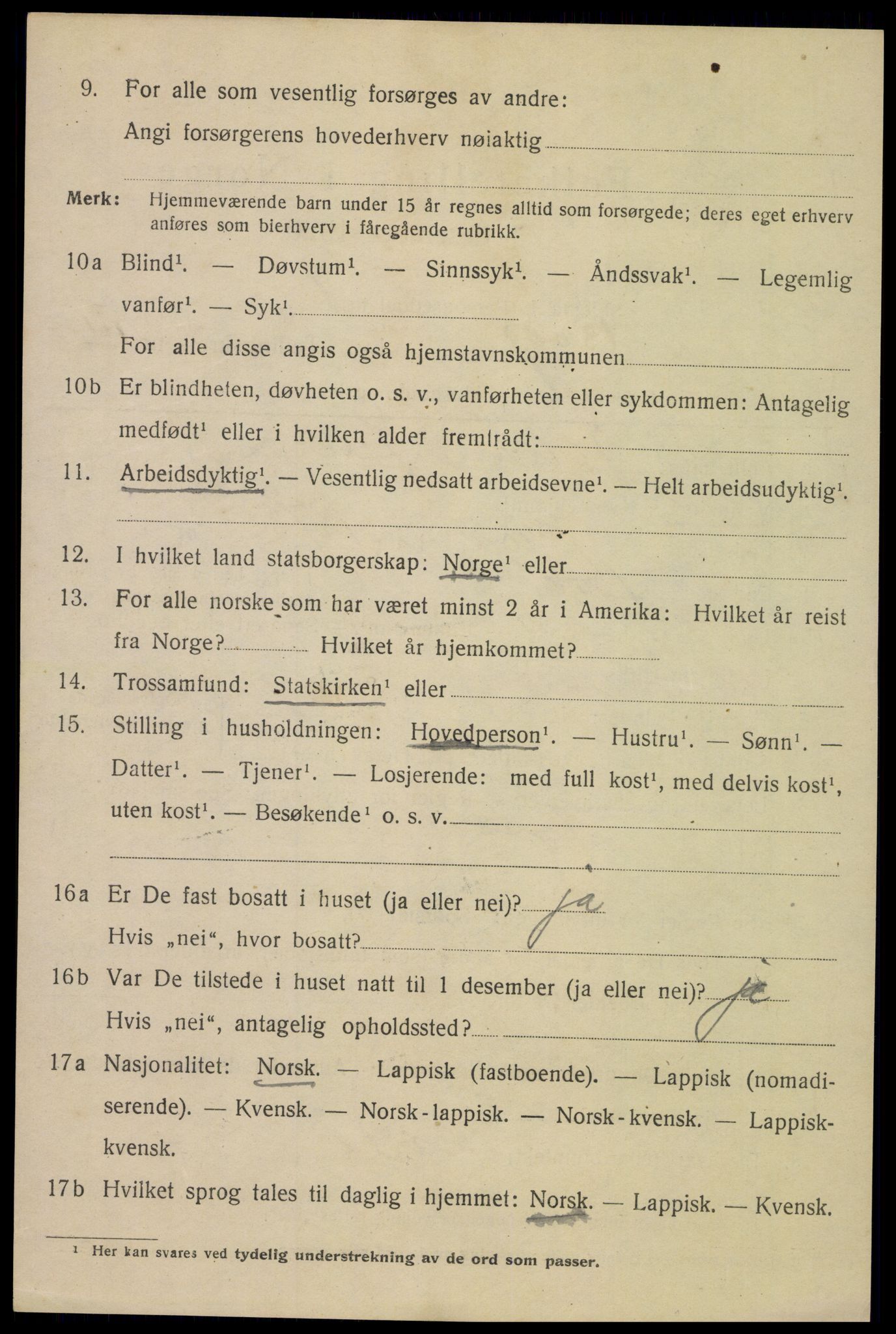 SAT, 1920 census for Bodø, 1920, p. 5682