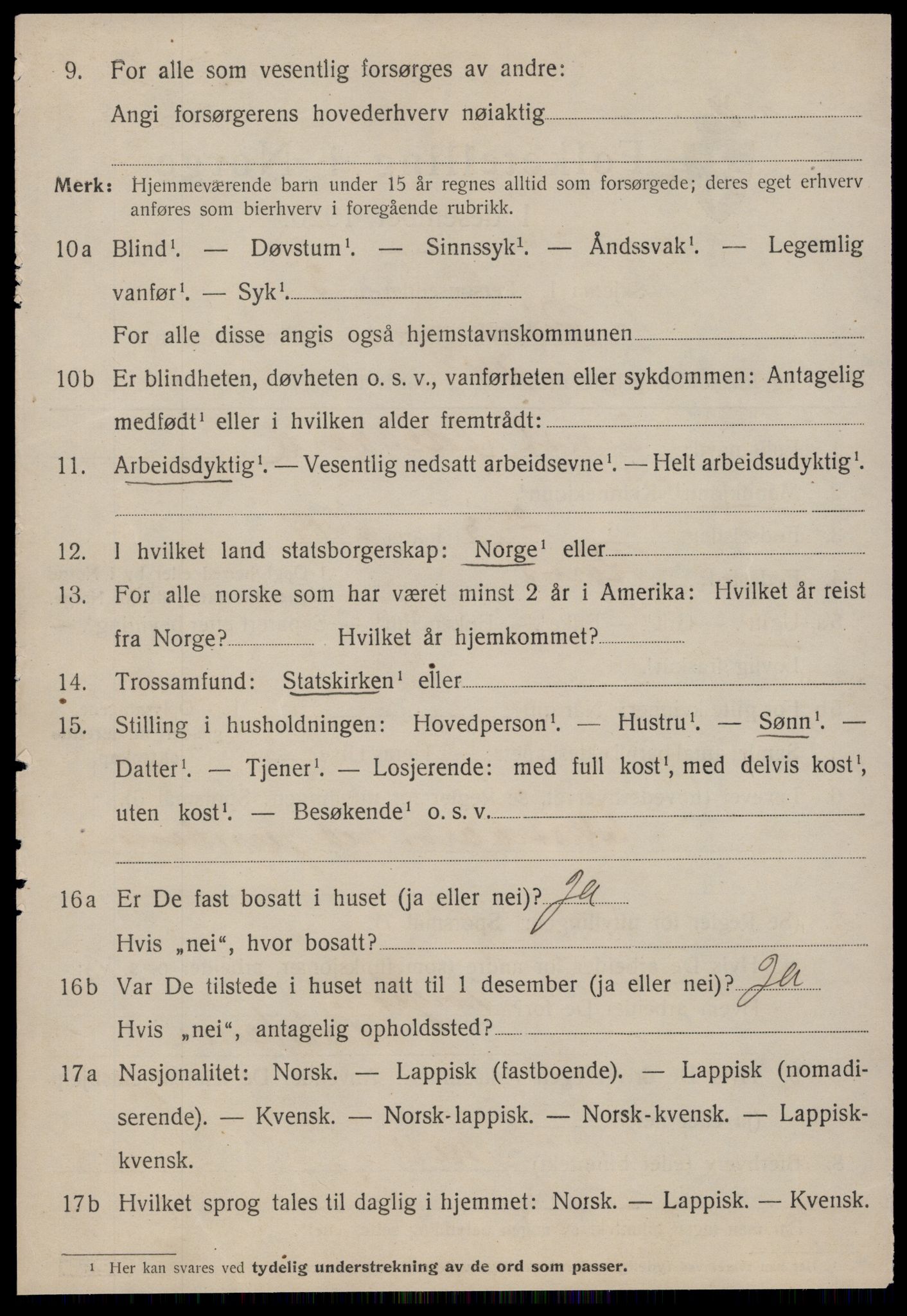 SAT, 1920 census for Røros, 1920, p. 3899