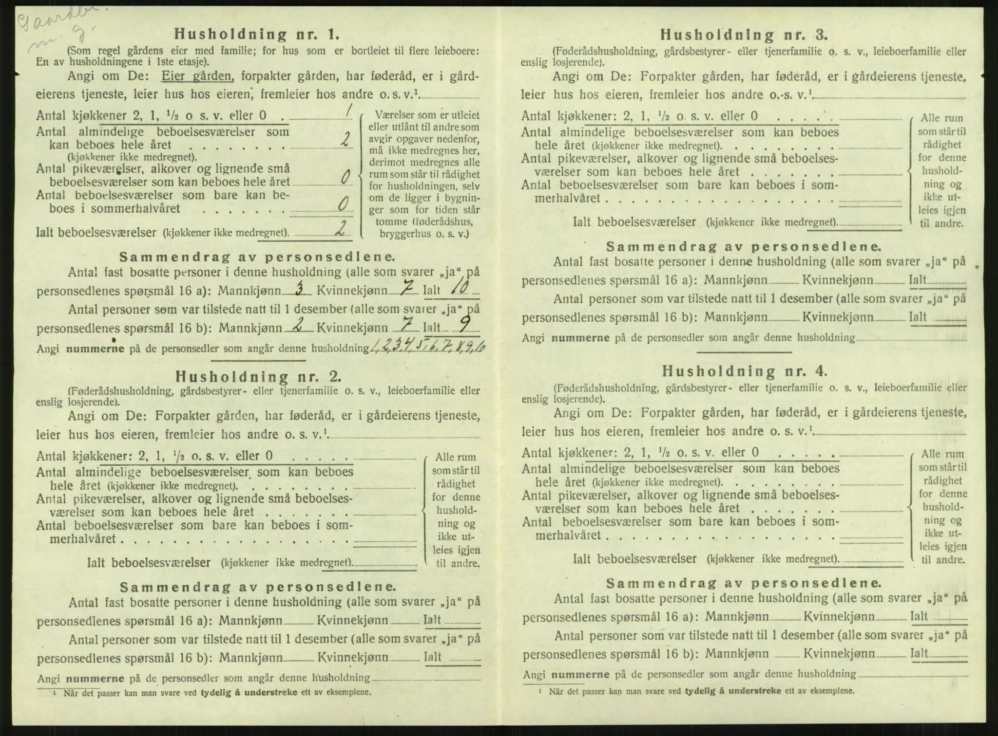 SAT, 1920 census for Sørli, 1920, p. 24