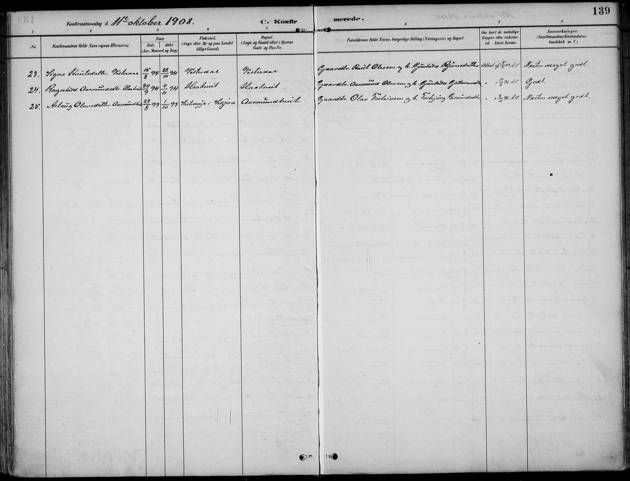 Kviteseid kirkebøker, AV/SAKO-A-276/F/Fb/L0002: Parish register (official) no. II 2, 1882-1916, p. 139