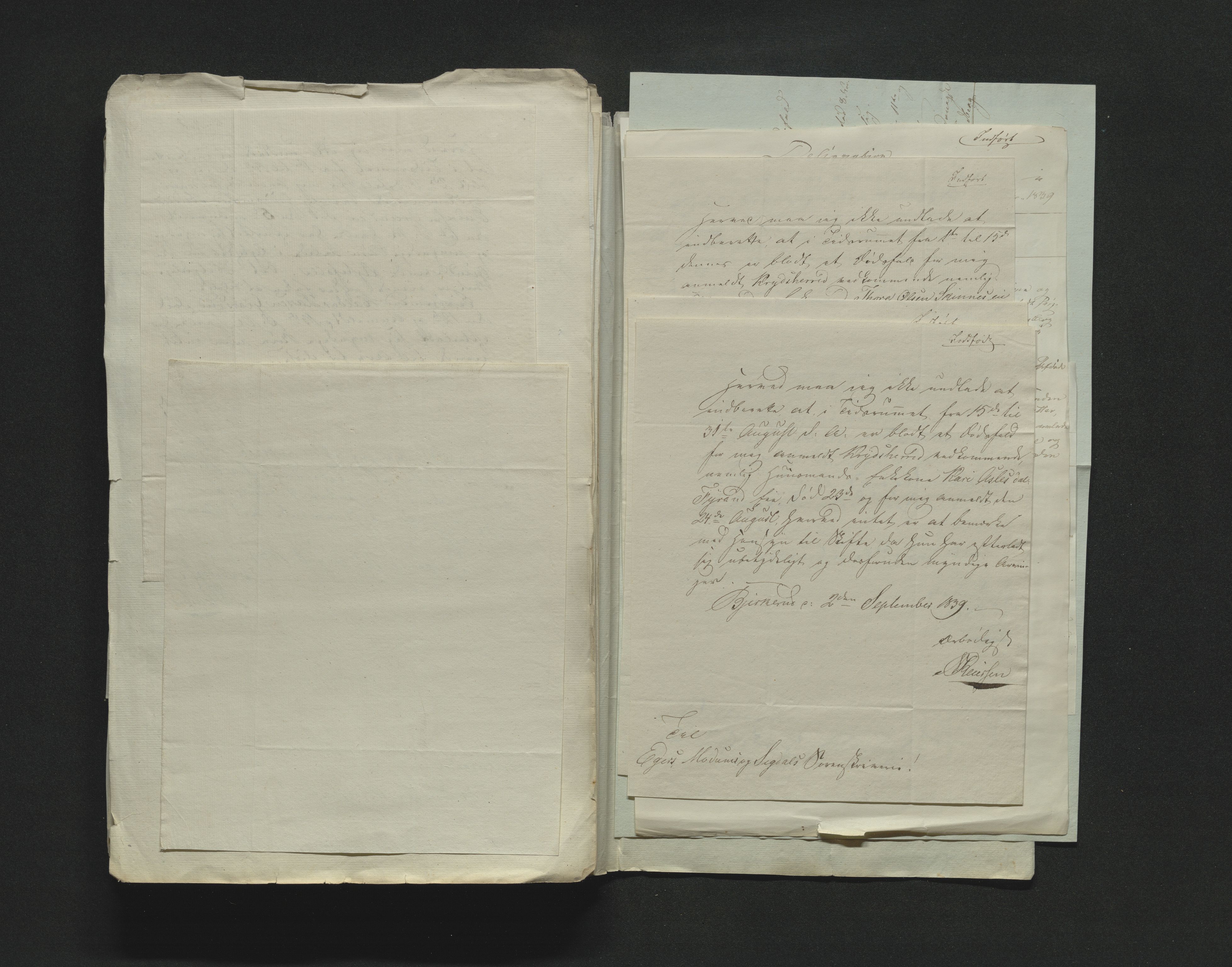 Eiker, Modum og Sigdal sorenskriveri, AV/SAKO-A-123/H/Ha/Hab/L0005: Dødsfallsmeldinger, 1837-1840