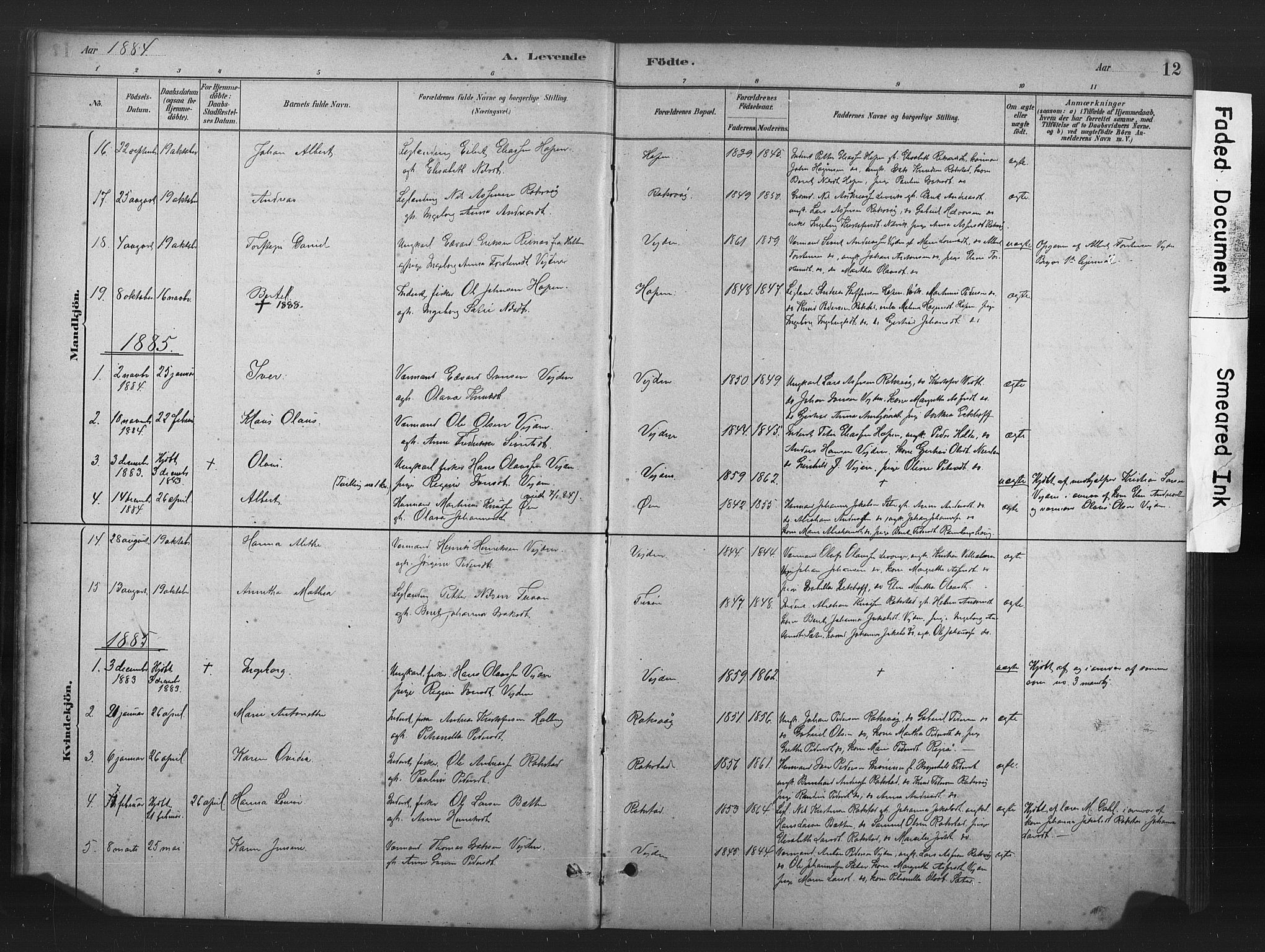 Ministerialprotokoller, klokkerbøker og fødselsregistre - Møre og Romsdal, AV/SAT-A-1454/583/L0954: Parish register (official) no. 583A01, 1880-1906, p. 12