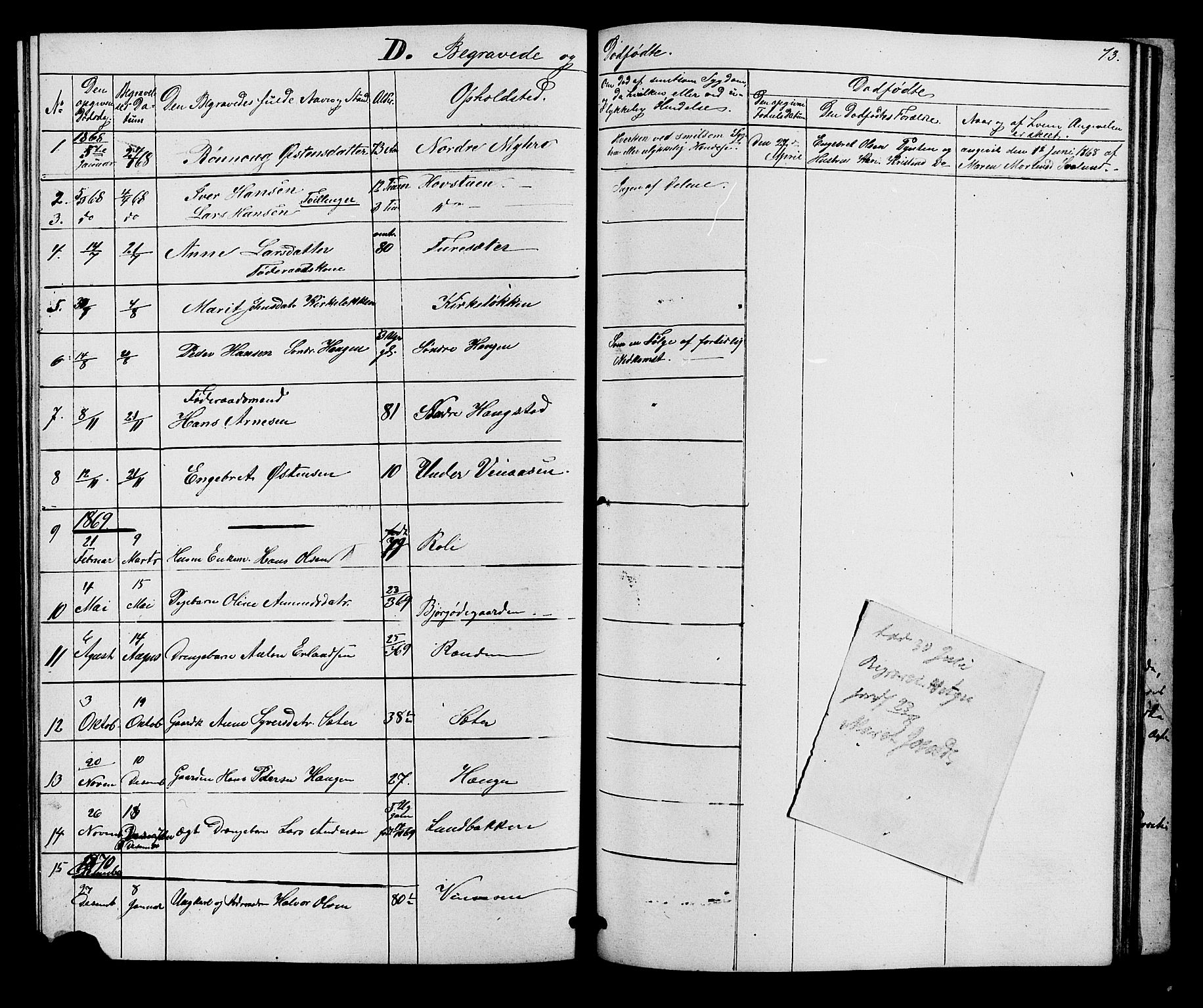 Ringebu prestekontor, SAH/PREST-082/H/Ha/Hab/L0005: Parish register (copy) no. 5, 1868-1870, p. 73