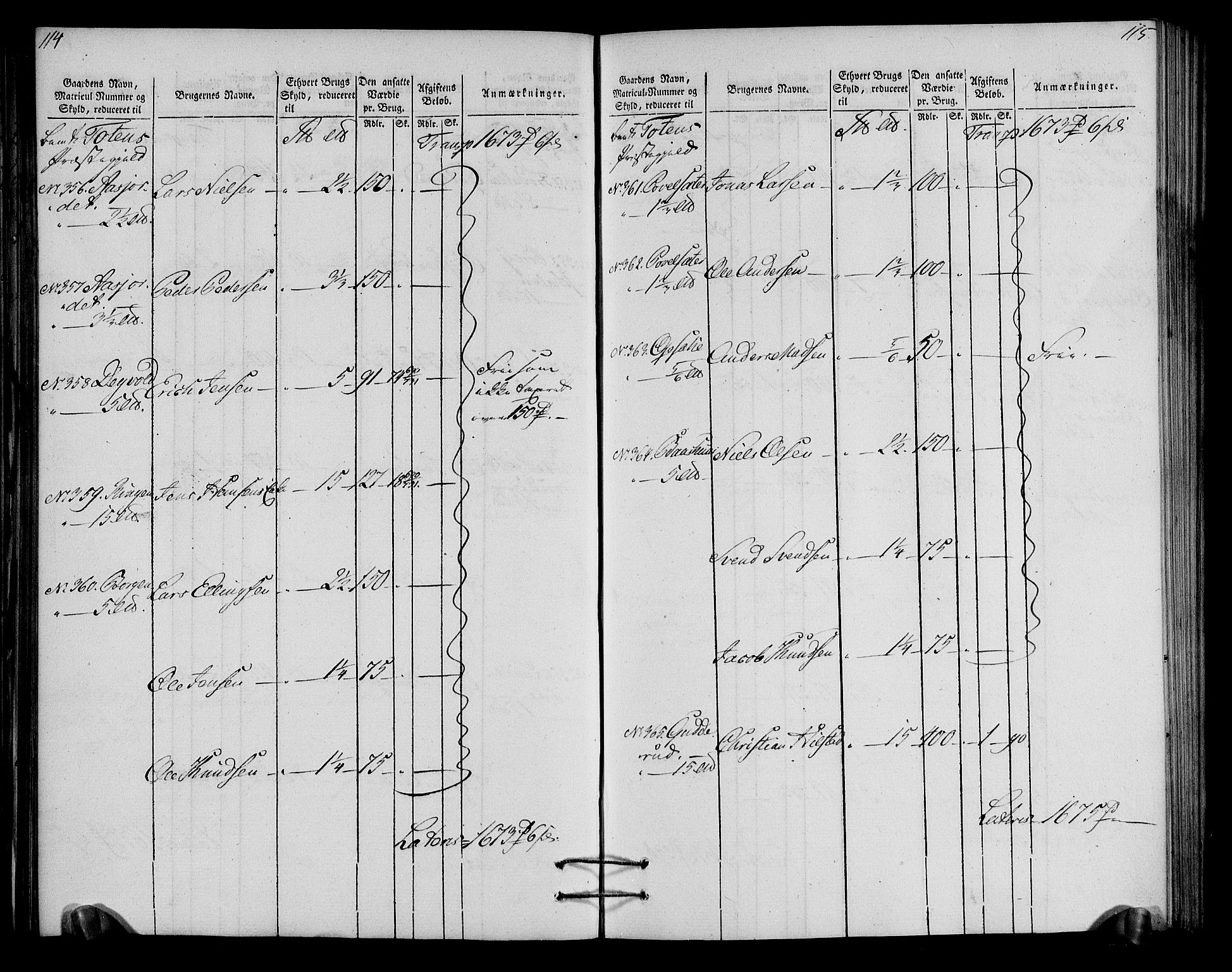 Rentekammeret inntil 1814, Realistisk ordnet avdeling, AV/RA-EA-4070/N/Ne/Nea/L0037: Toten fogderi. Oppebørselsregister, 1803-1804, p. 60