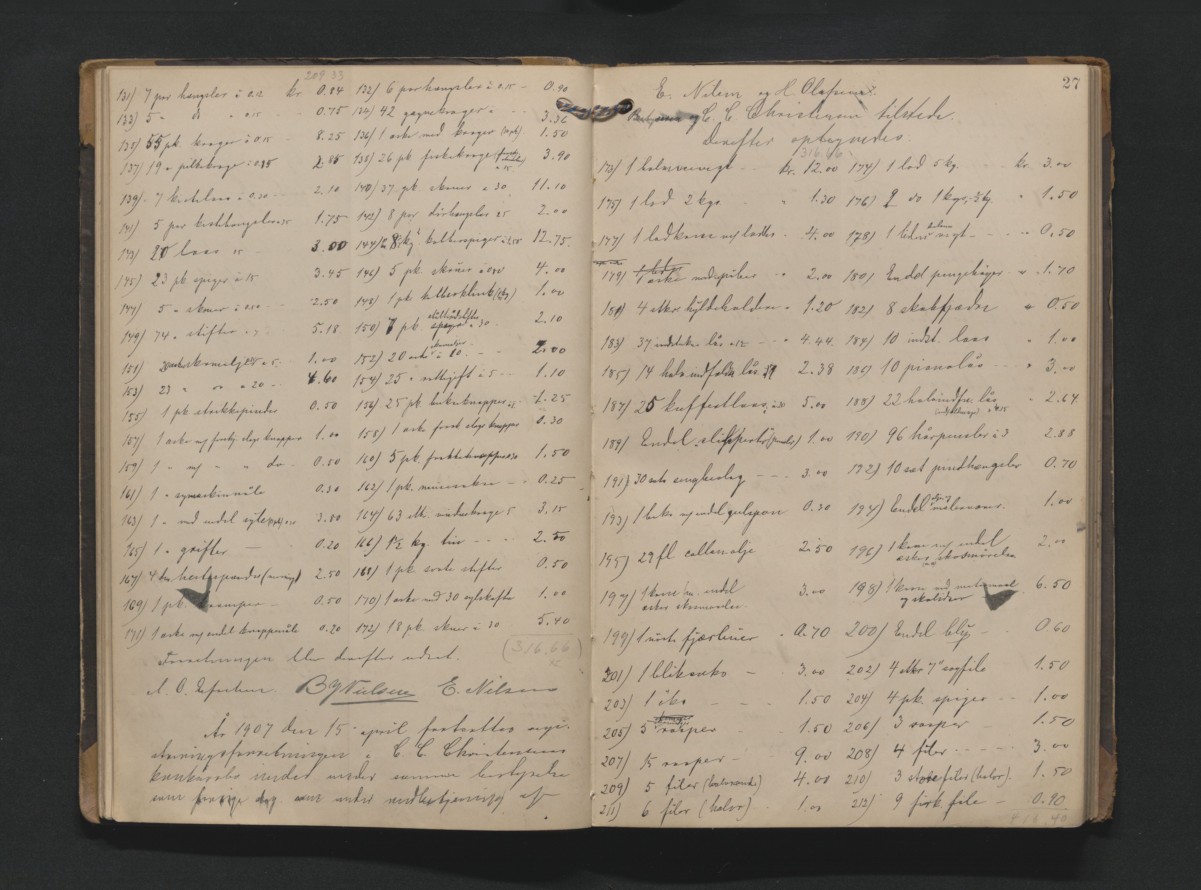 Bamble sorenskriveri, AV/SAKO-A-214/H/Hb/Hbb/Hbbe/L0001: Skifteregisreringsprotokoll, 1903-1929, p. 26b-27a