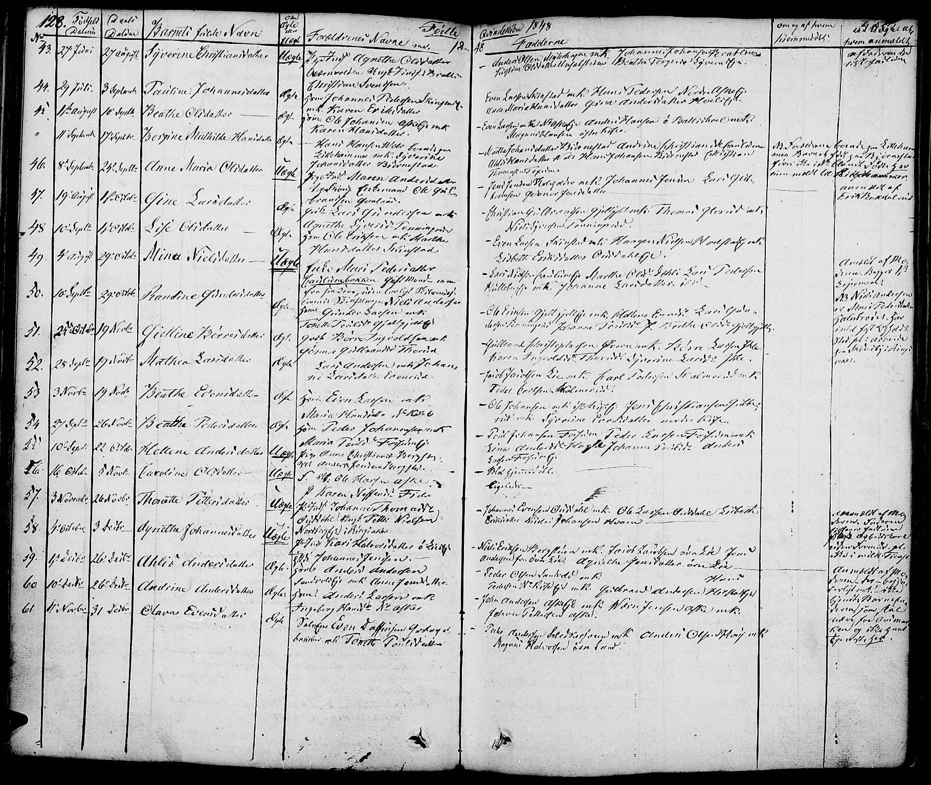 Nes prestekontor, Hedmark, AV/SAH-PREST-020/K/Ka/L0003: Parish register (official) no. 3, 1827-1851, p. 128