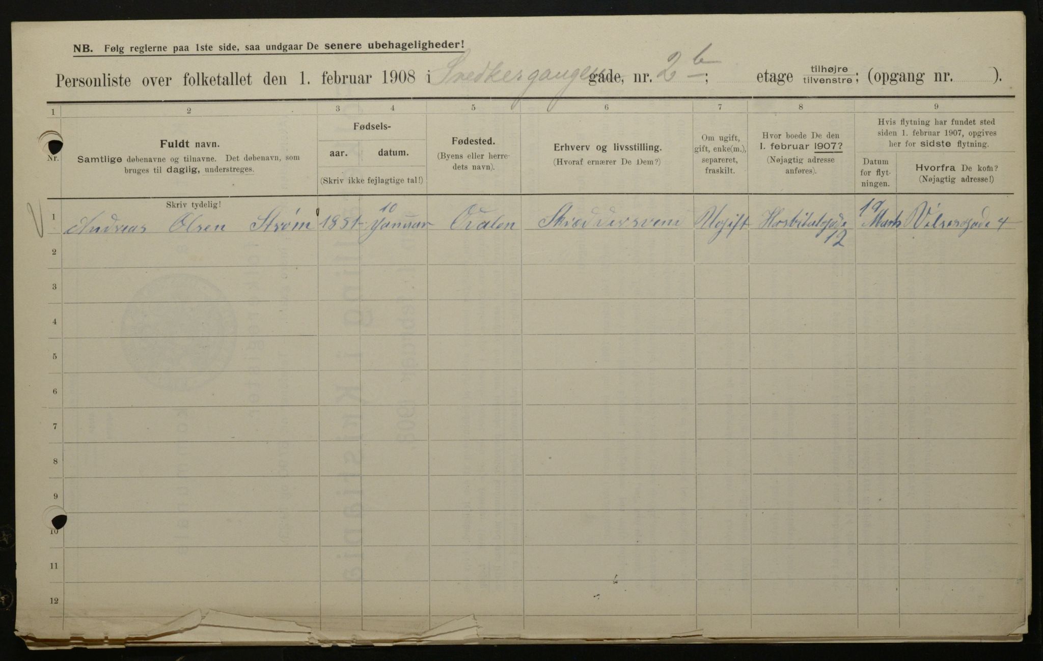 OBA, Municipal Census 1908 for Kristiania, 1908, p. 88150