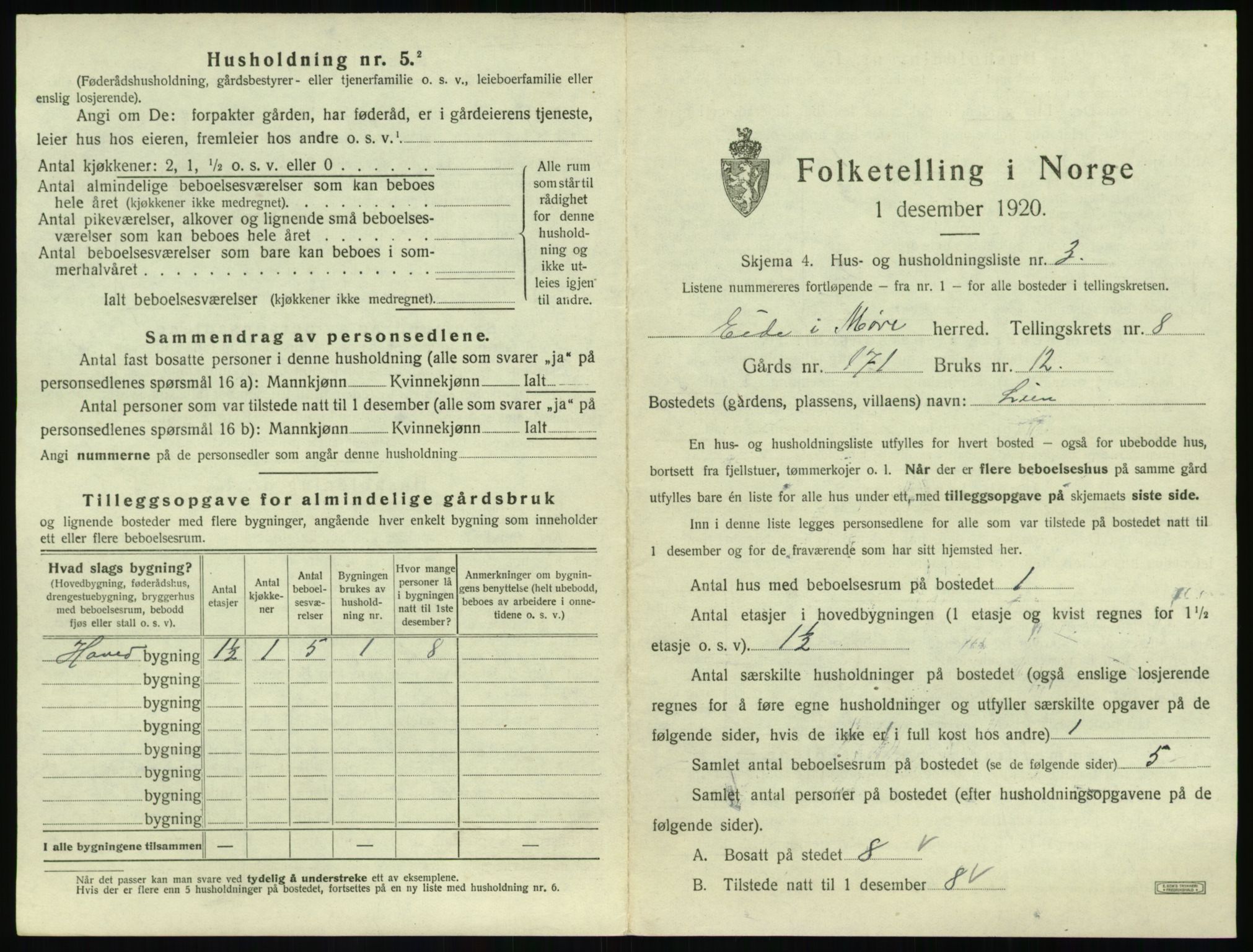 SAT, 1920 census for Eid (MR), 1920, p. 556