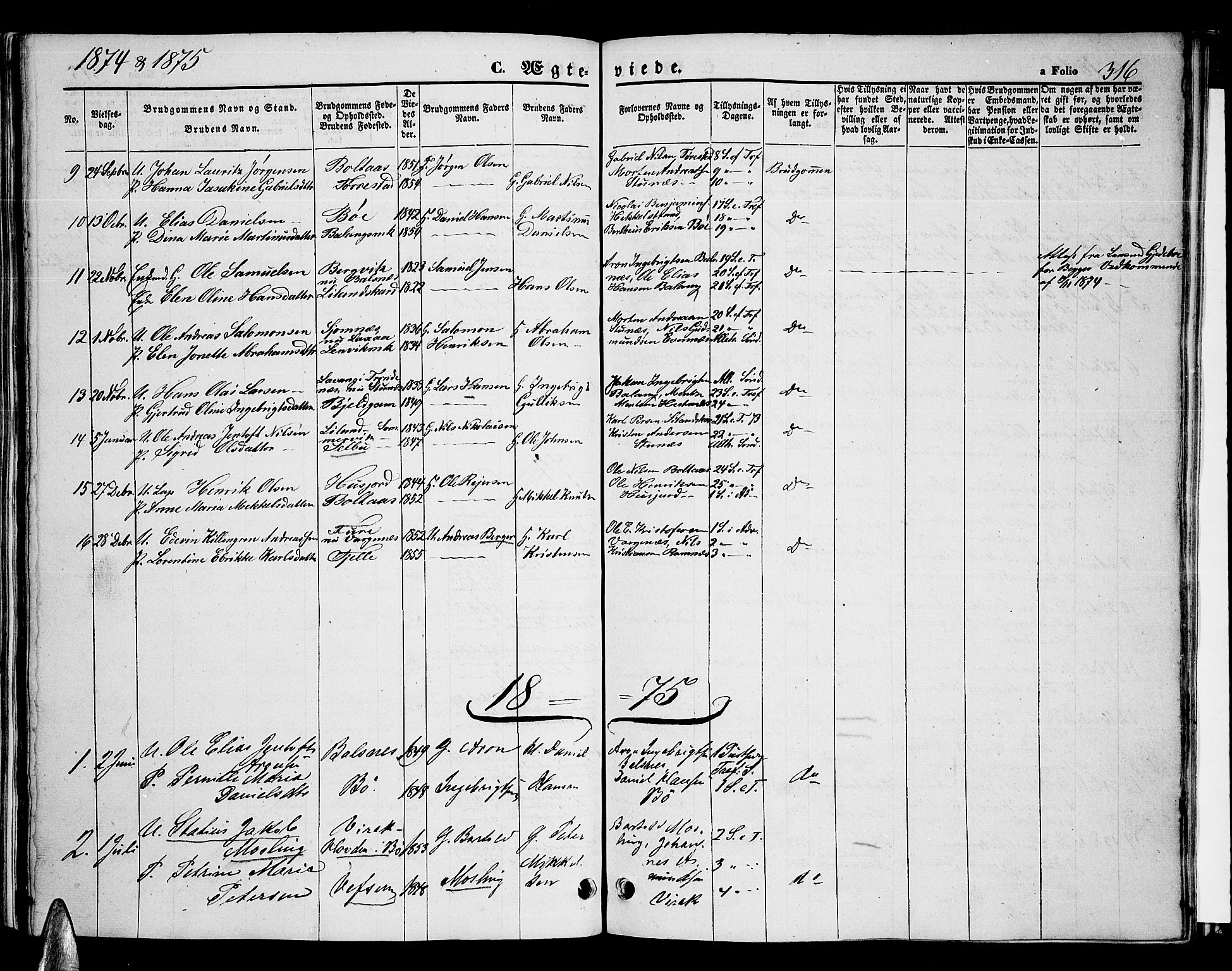 Ministerialprotokoller, klokkerbøker og fødselsregistre - Nordland, AV/SAT-A-1459/863/L0912: Parish register (copy) no. 863C02, 1858-1876, p. 316