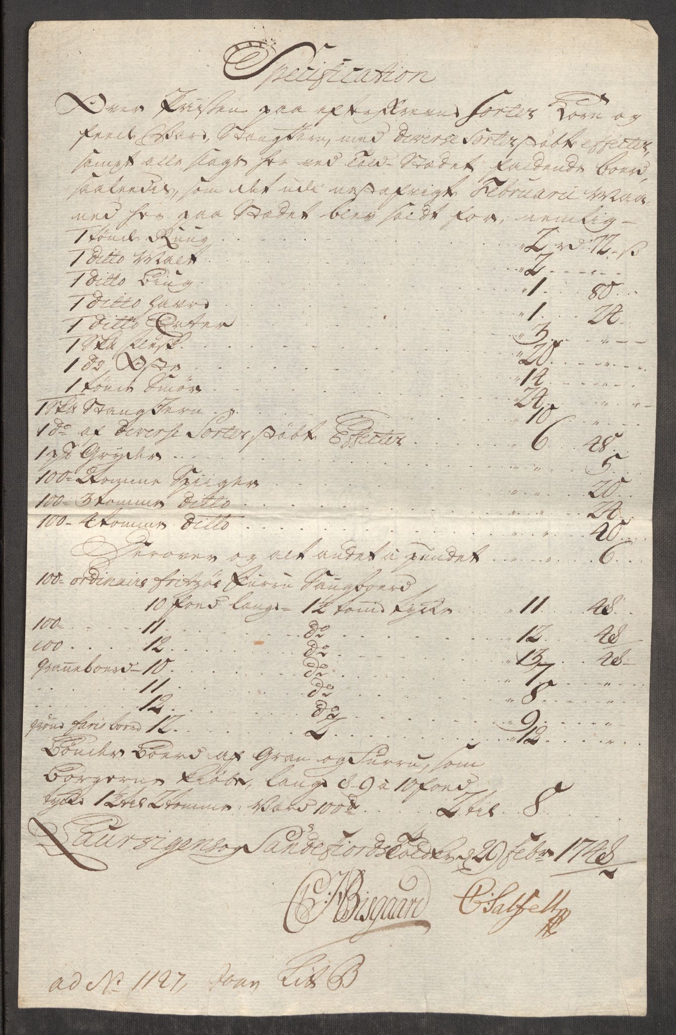 Rentekammeret inntil 1814, Realistisk ordnet avdeling, AV/RA-EA-4070/Oe/L0003: [Ø1]: Priskuranter, 1745-1748, p. 776