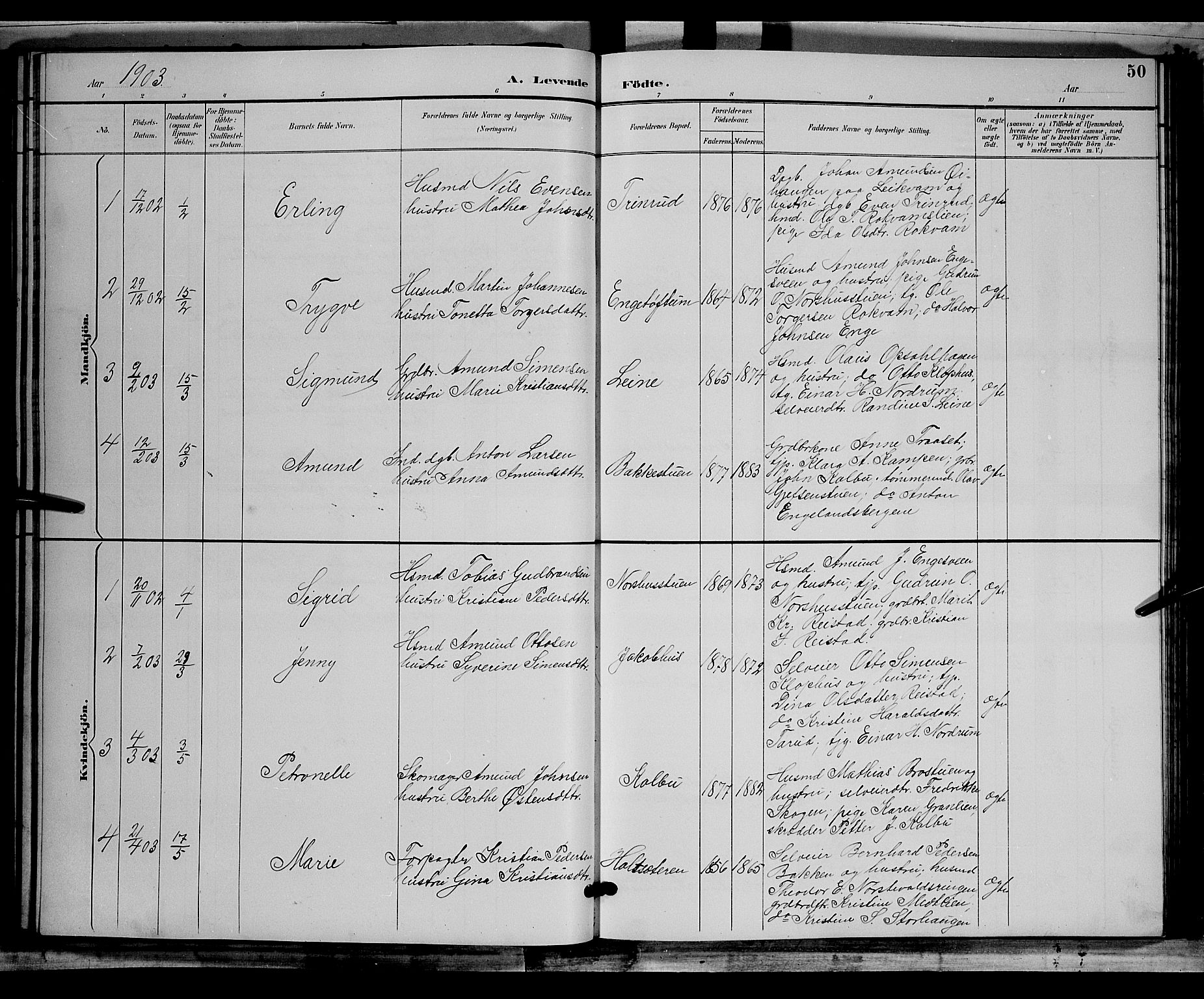 Østre Gausdal prestekontor, SAH/PREST-092/H/Ha/Hab/L0002: Parish register (copy) no. 2, 1894-1904, p. 50