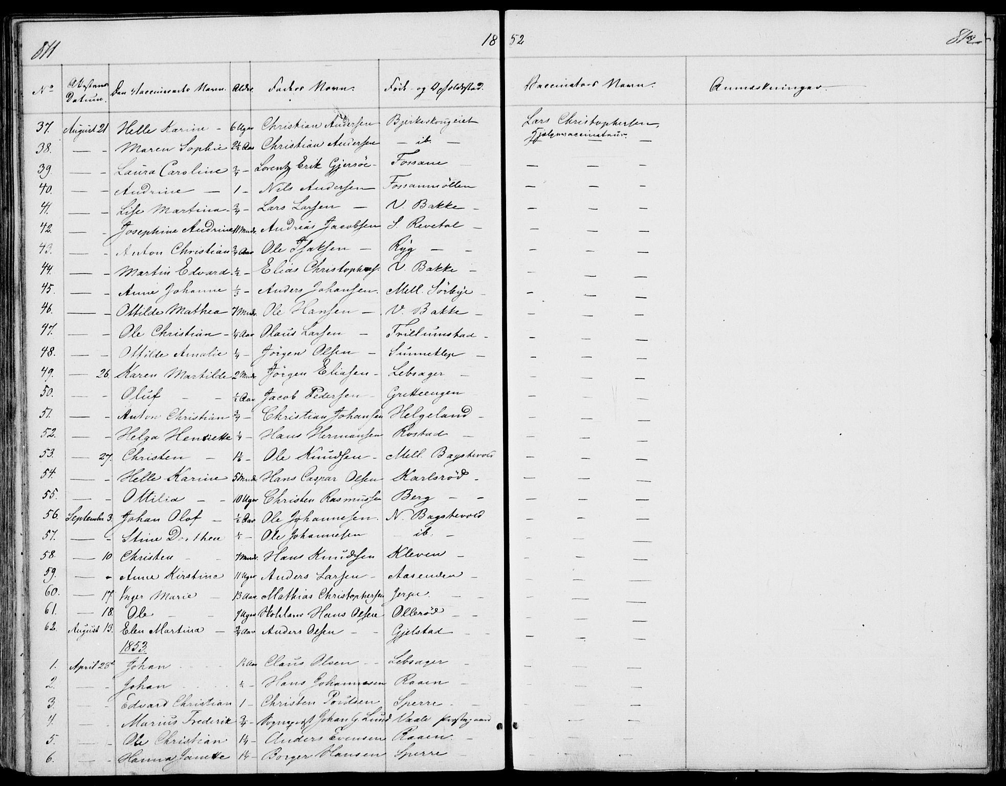 Våle kirkebøker, SAKO/A-334/F/Fa/L0009b: Parish register (official) no. I 9B, 1841-1860, p. 811-812