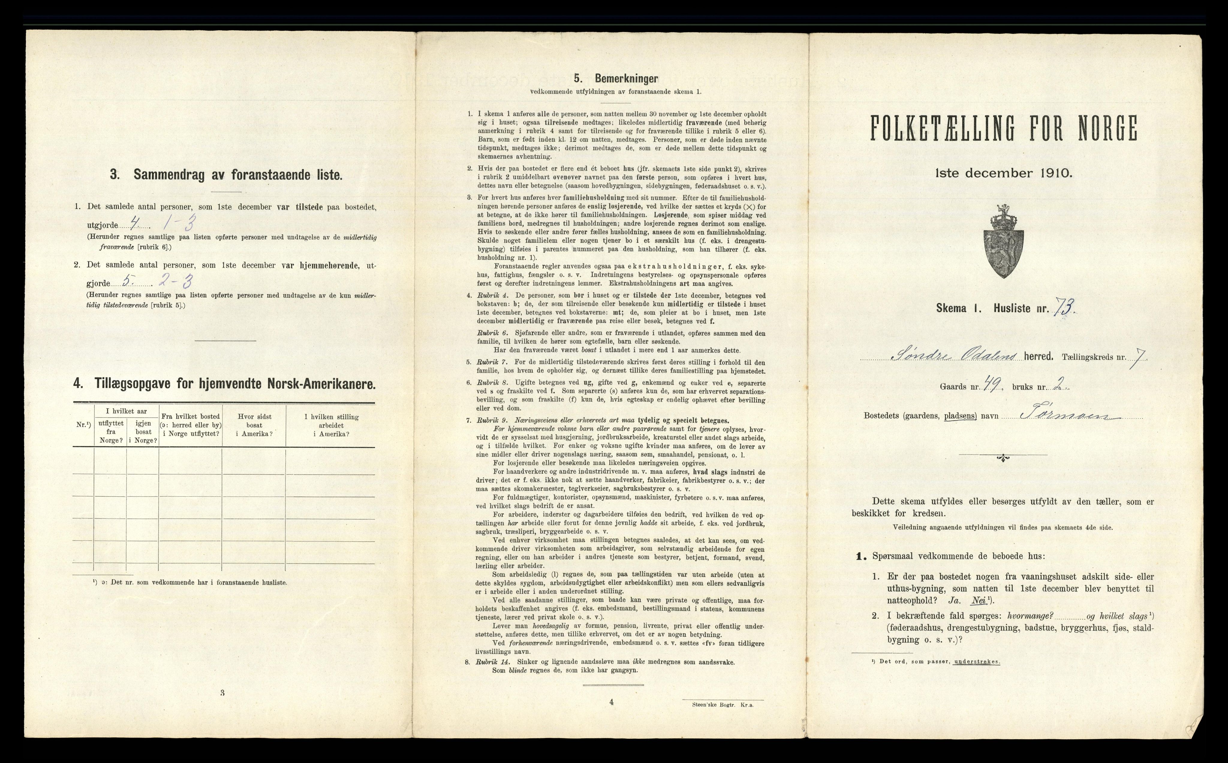 RA, 1910 census for Sør-Odal, 1910, p. 1304