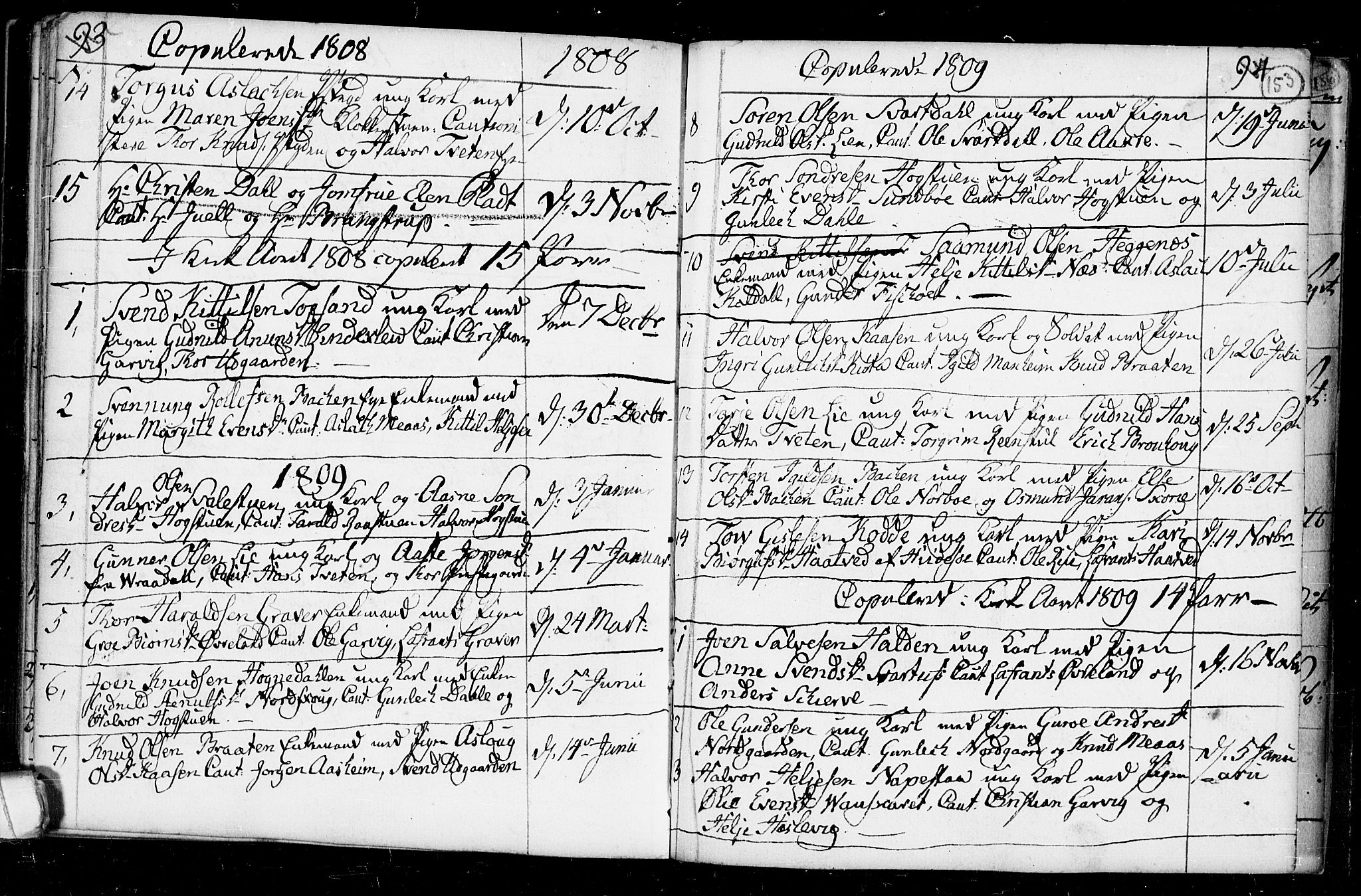 Seljord kirkebøker, SAKO/A-20/F/Fa/L0008: Parish register (official) no. I 8, 1755-1814, p. 153