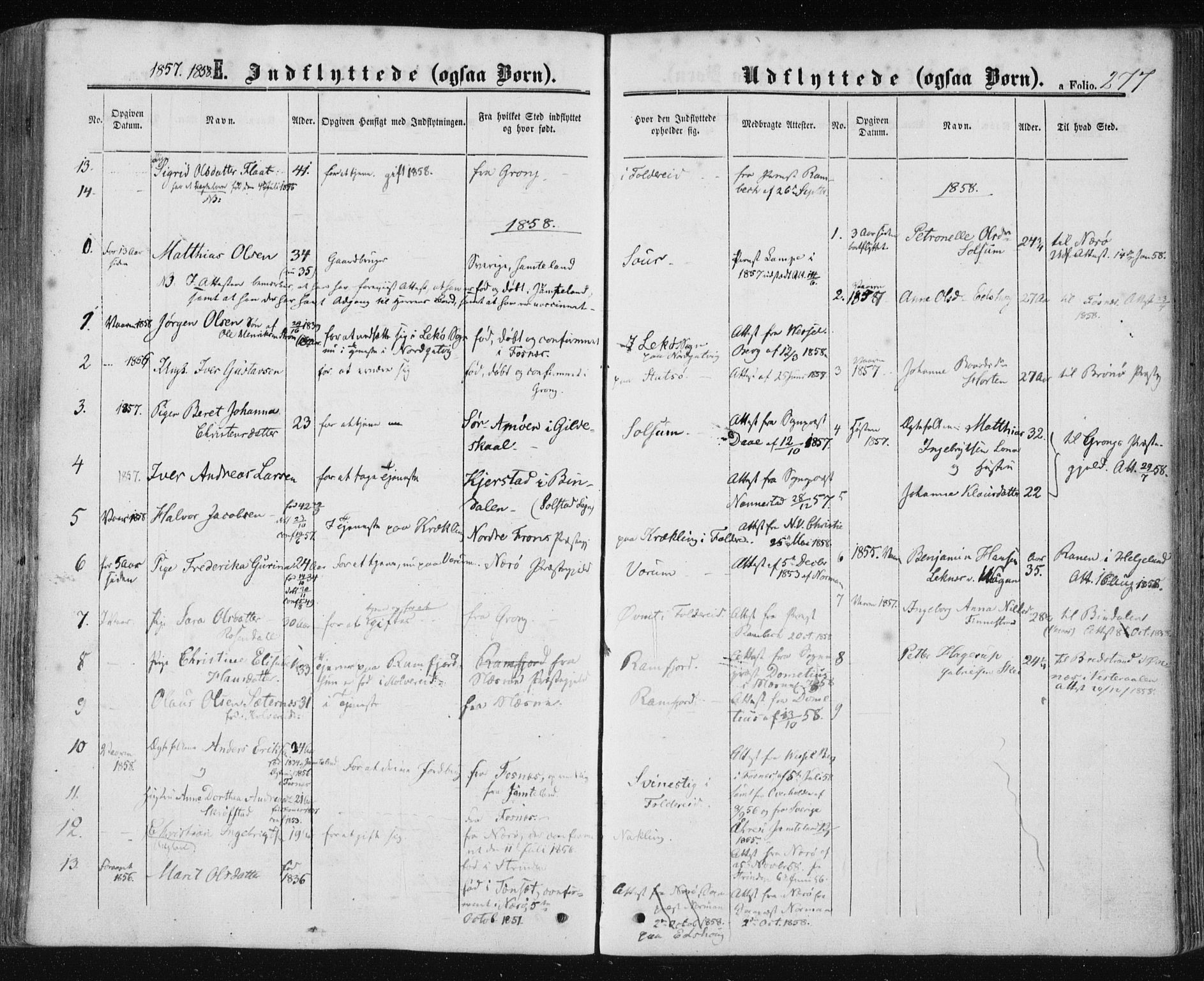 Ministerialprotokoller, klokkerbøker og fødselsregistre - Nord-Trøndelag, SAT/A-1458/780/L0641: Parish register (official) no. 780A06, 1857-1874, p. 277