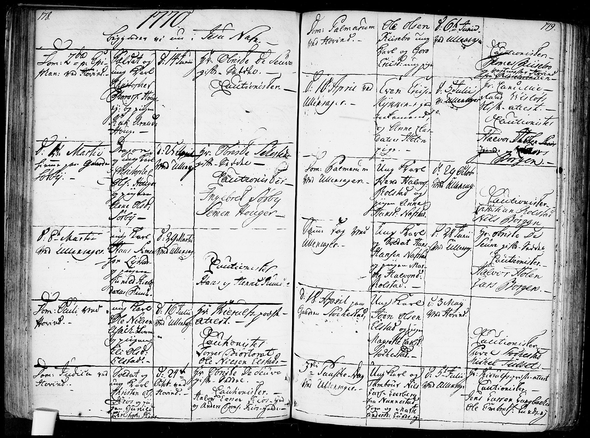 Ullensaker prestekontor Kirkebøker, SAO/A-10236a/F/Fa/L0010: Parish register (official) no. I 10, 1733-1776, p. 178-179