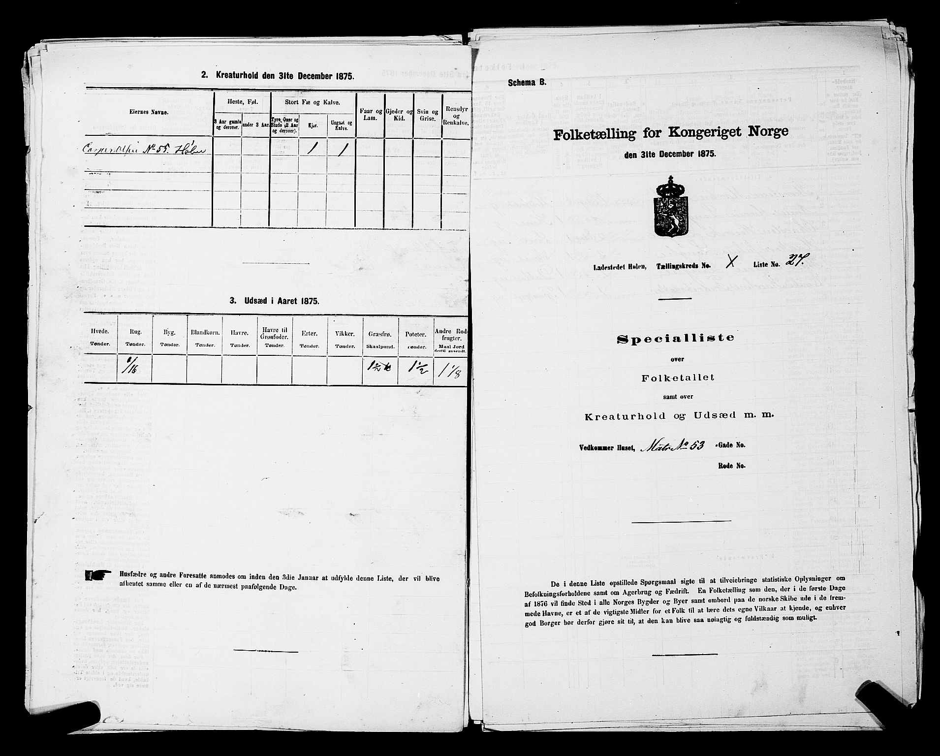 RA, 1875 census for 0204B Vestby/Hølen, 1875, p. 21