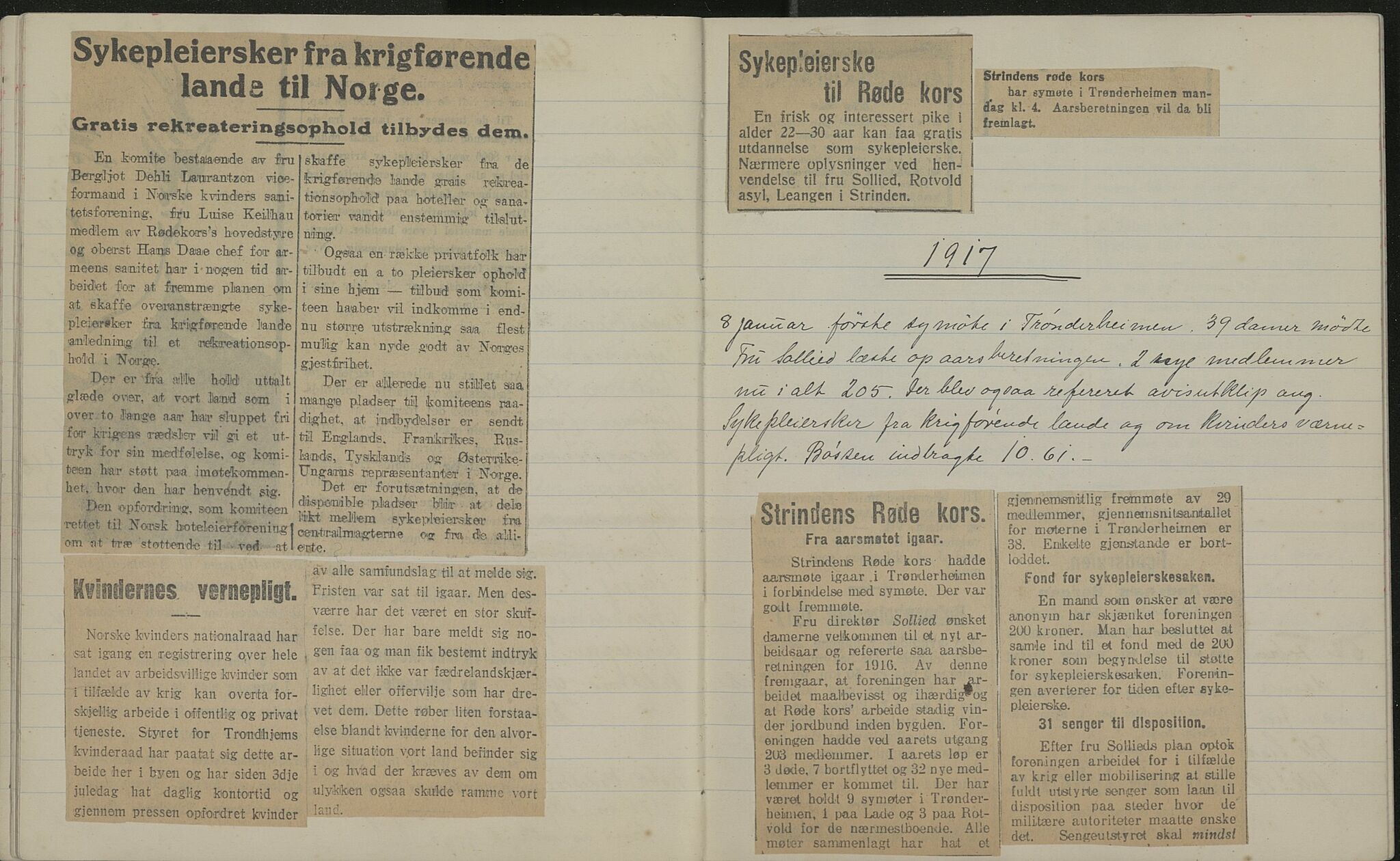 Trondheim Røde Kors, TRKO/PA-1204/A/Ab/L0003: Dagbok forStrinda Røde Kors, 1914-1925, p. 25