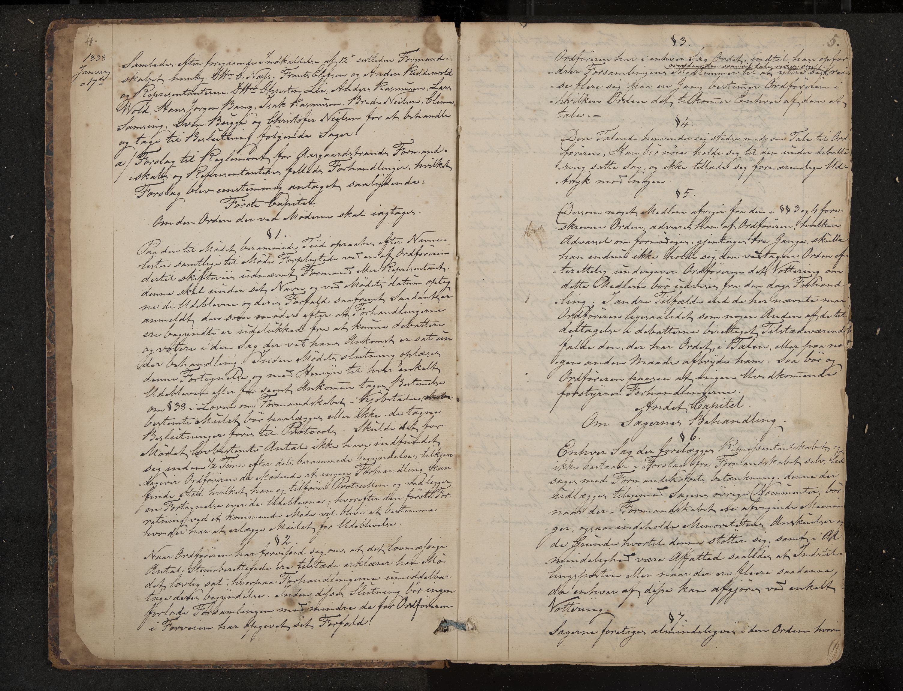 Åsgårdstrand formannskap og sentraladministrasjon, IKAK/0704021/A/L0001: Møtebok, 1838-1864, p. 4-5