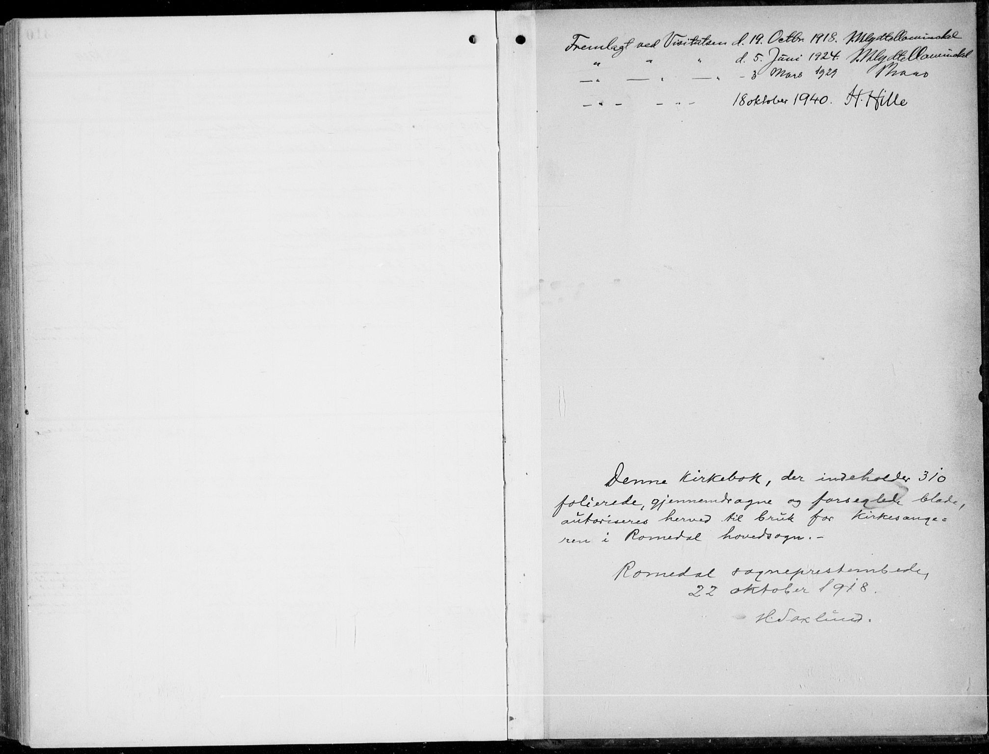 Romedal prestekontor, SAH/PREST-004/L/L0014: Parish register (copy) no. 14, 1915-1939