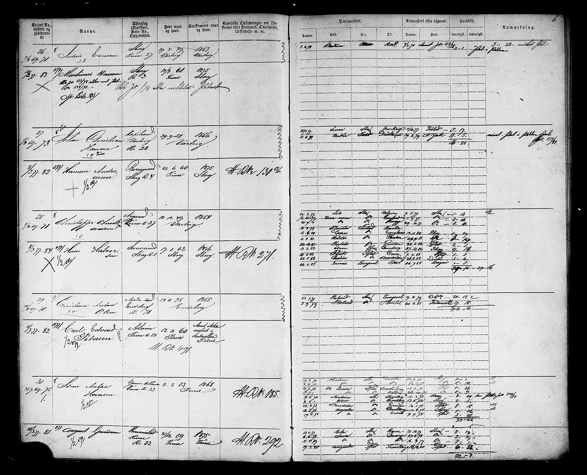 Sarpsborg mønstringskontor, SAO/A-10569c/F/Fc/Fca/L0003: Annotasjonsrulle, 1868-1881, p. 10