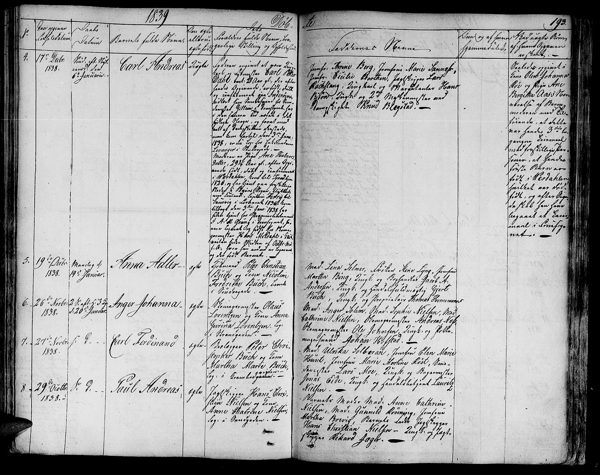 Ministerialprotokoller, klokkerbøker og fødselsregistre - Sør-Trøndelag, SAT/A-1456/602/L0108: Parish register (official) no. 602A06, 1821-1839, p. 193