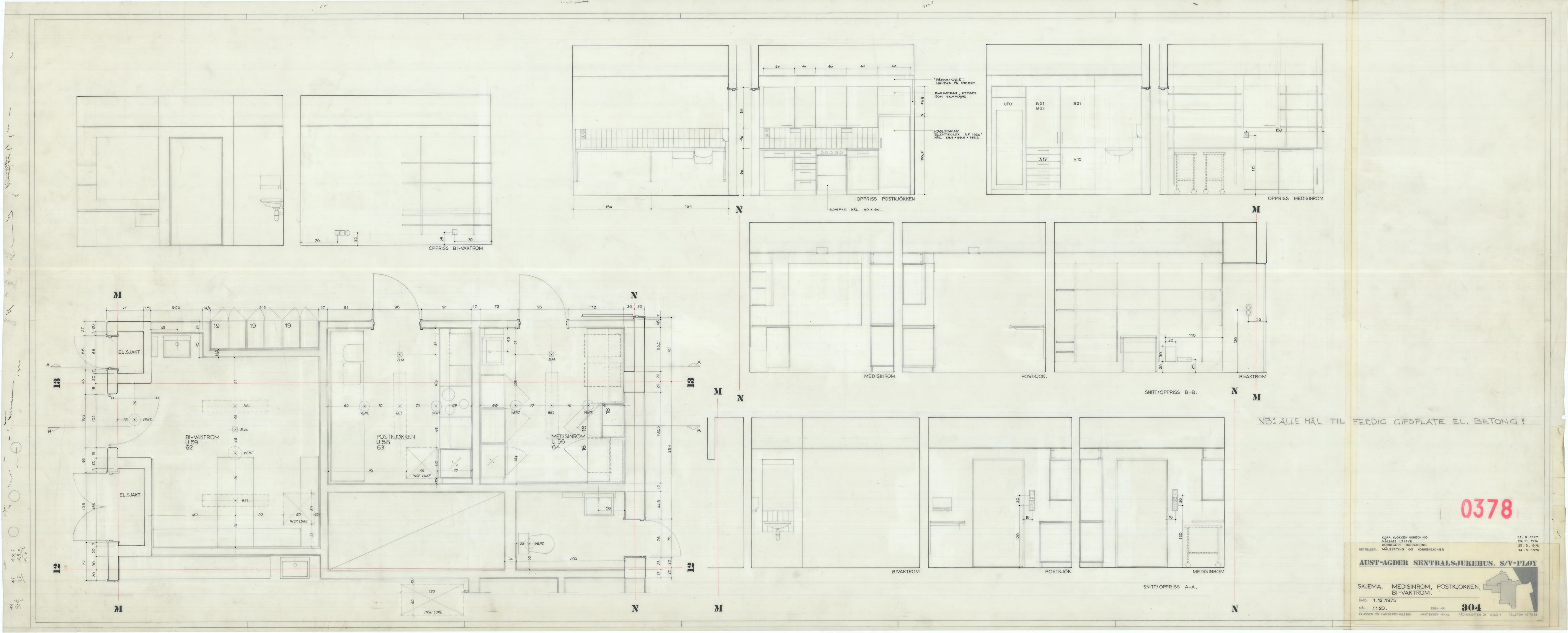 Eliassen og Lambertz-Nilssen Arkitekter, AAKS/PA-2983/T/T03/L0006: Tegningskogger 378, 1974-1978, p. 8