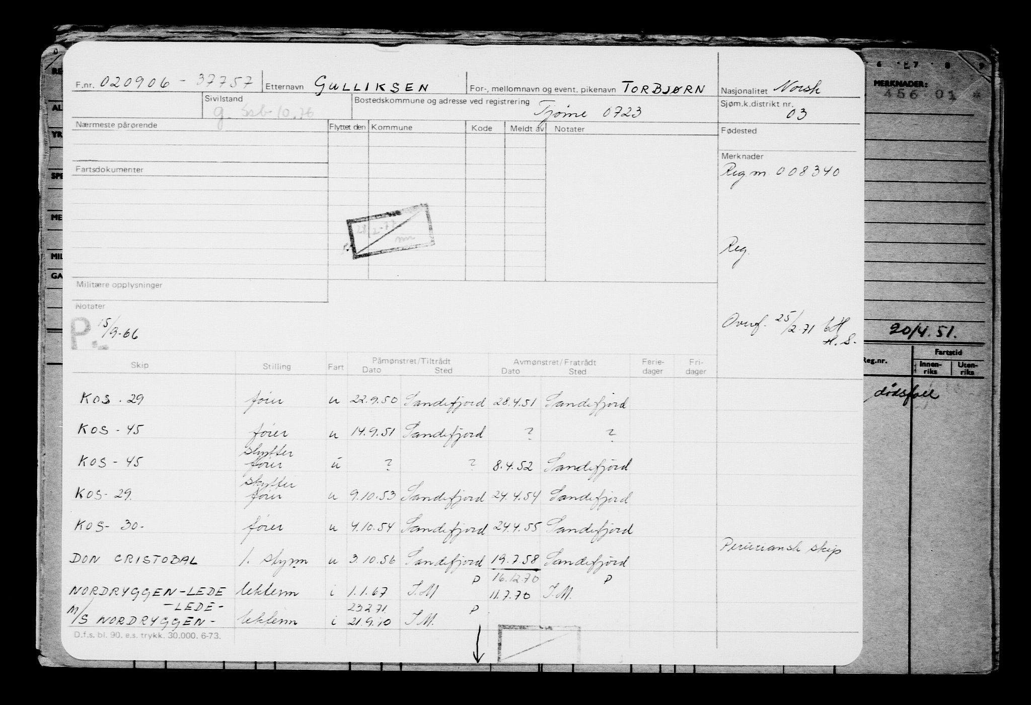 Direktoratet for sjømenn, AV/RA-S-3545/G/Gb/L0067: Hovedkort, 1906, p. 15