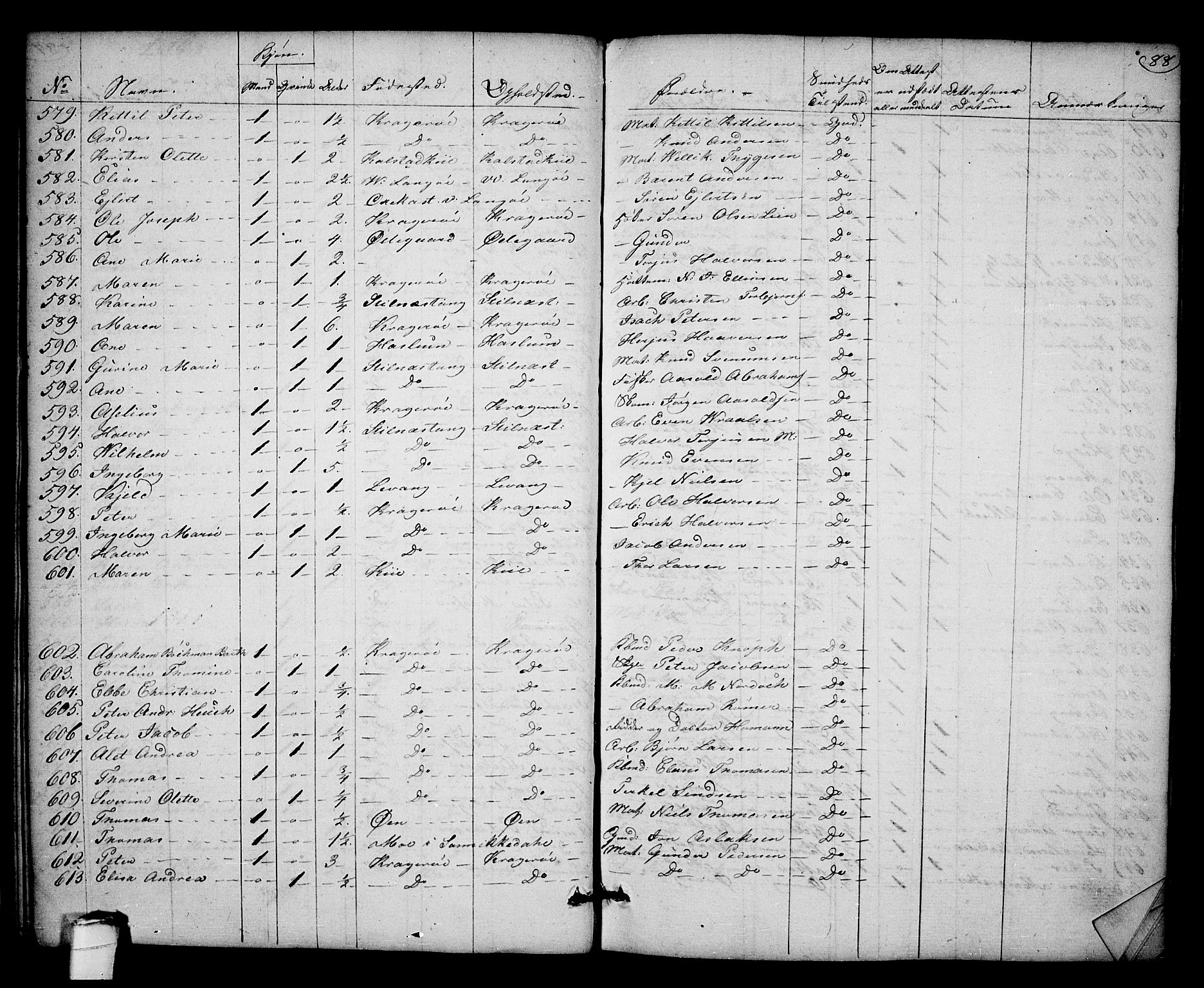 Kragerø kirkebøker, SAKO/A-278/F/Fa/L0003: Parish register (official) no. 3, 1802-1813, p. 88