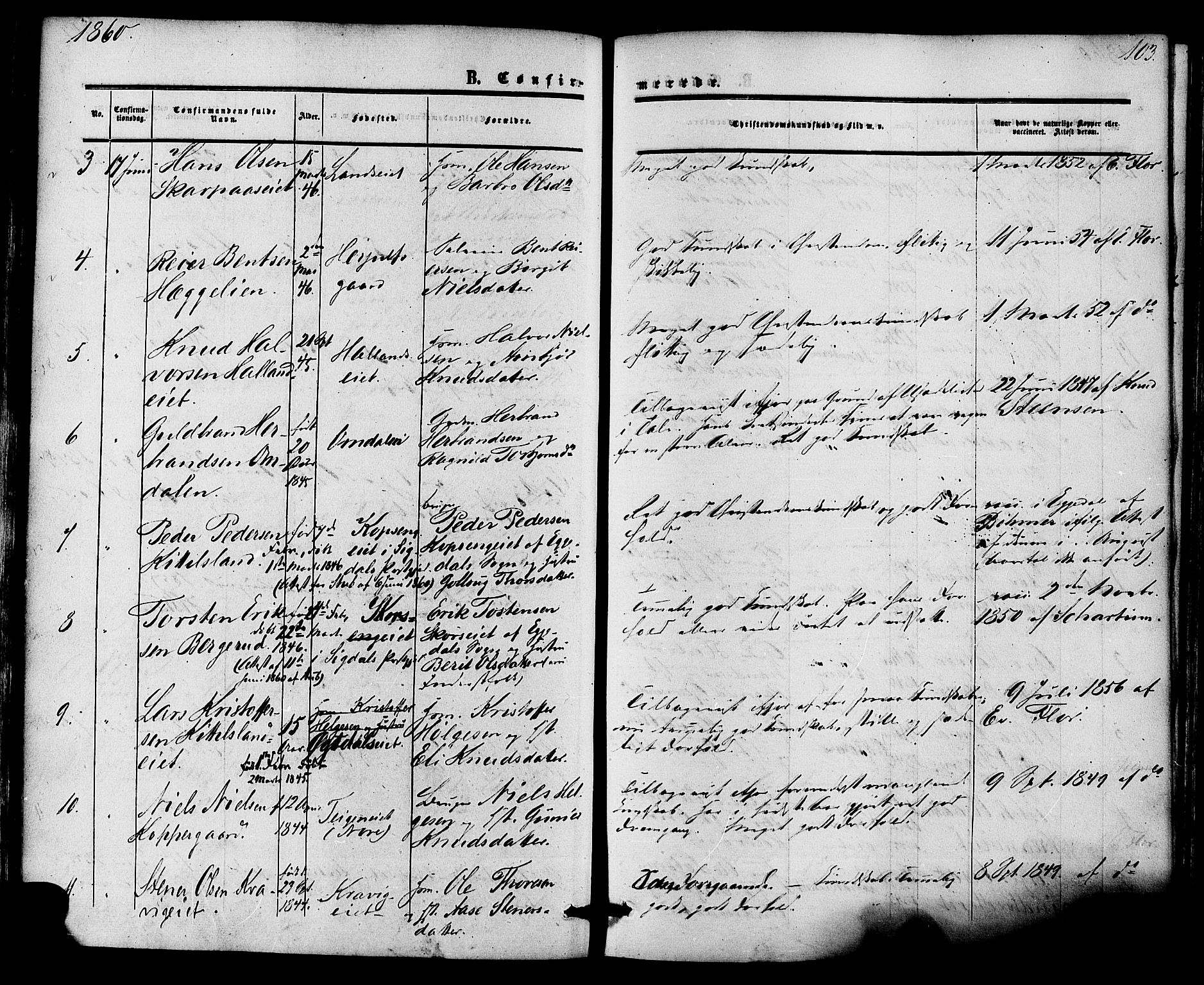 Nore kirkebøker, AV/SAKO-A-238/F/Fa/L0003: Parish register (official) no. I 3, 1858-1866, p. 103