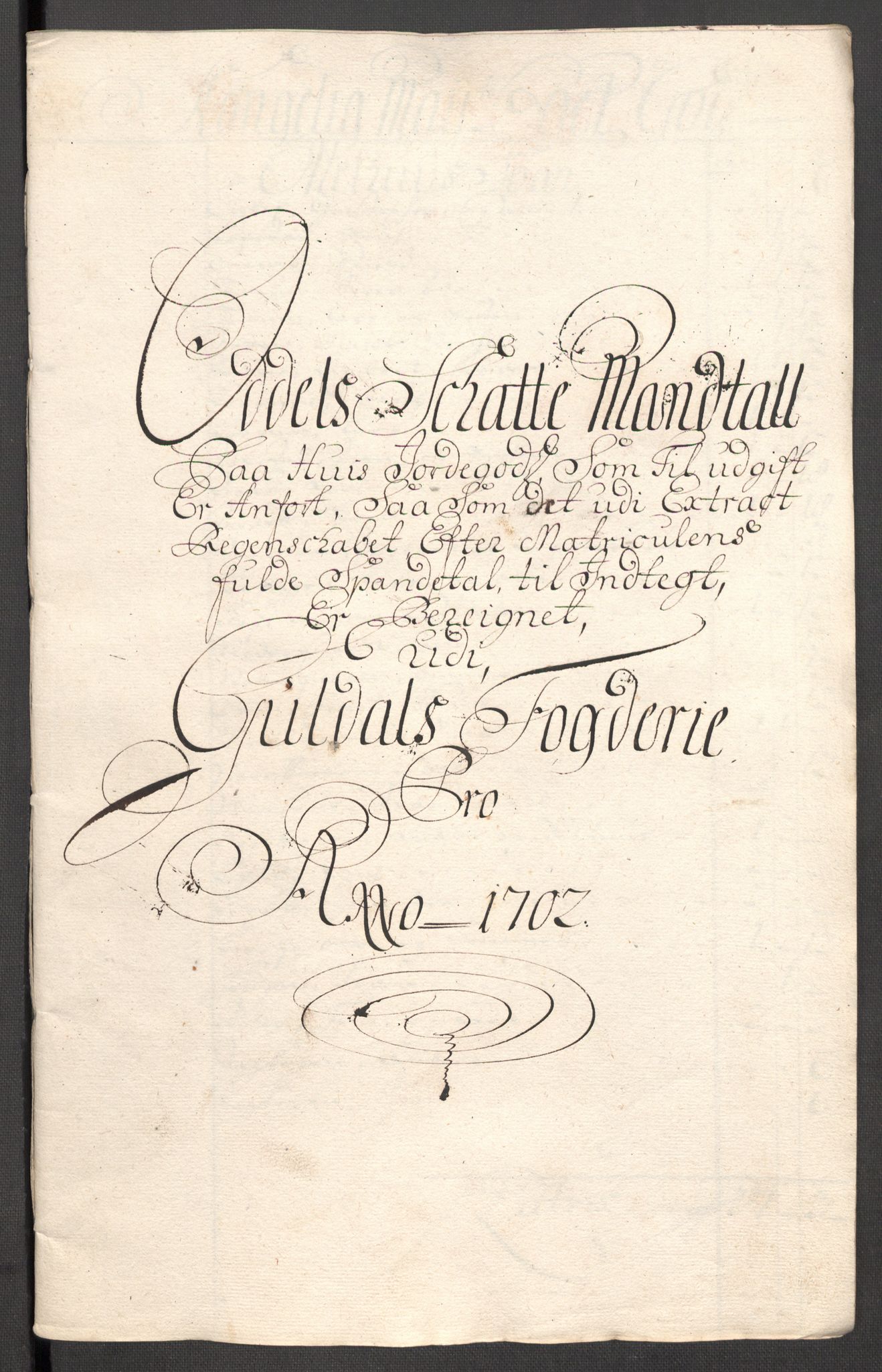 Rentekammeret inntil 1814, Reviderte regnskaper, Fogderegnskap, RA/EA-4092/R60/L3952: Fogderegnskap Orkdal og Gauldal, 1702, p. 366