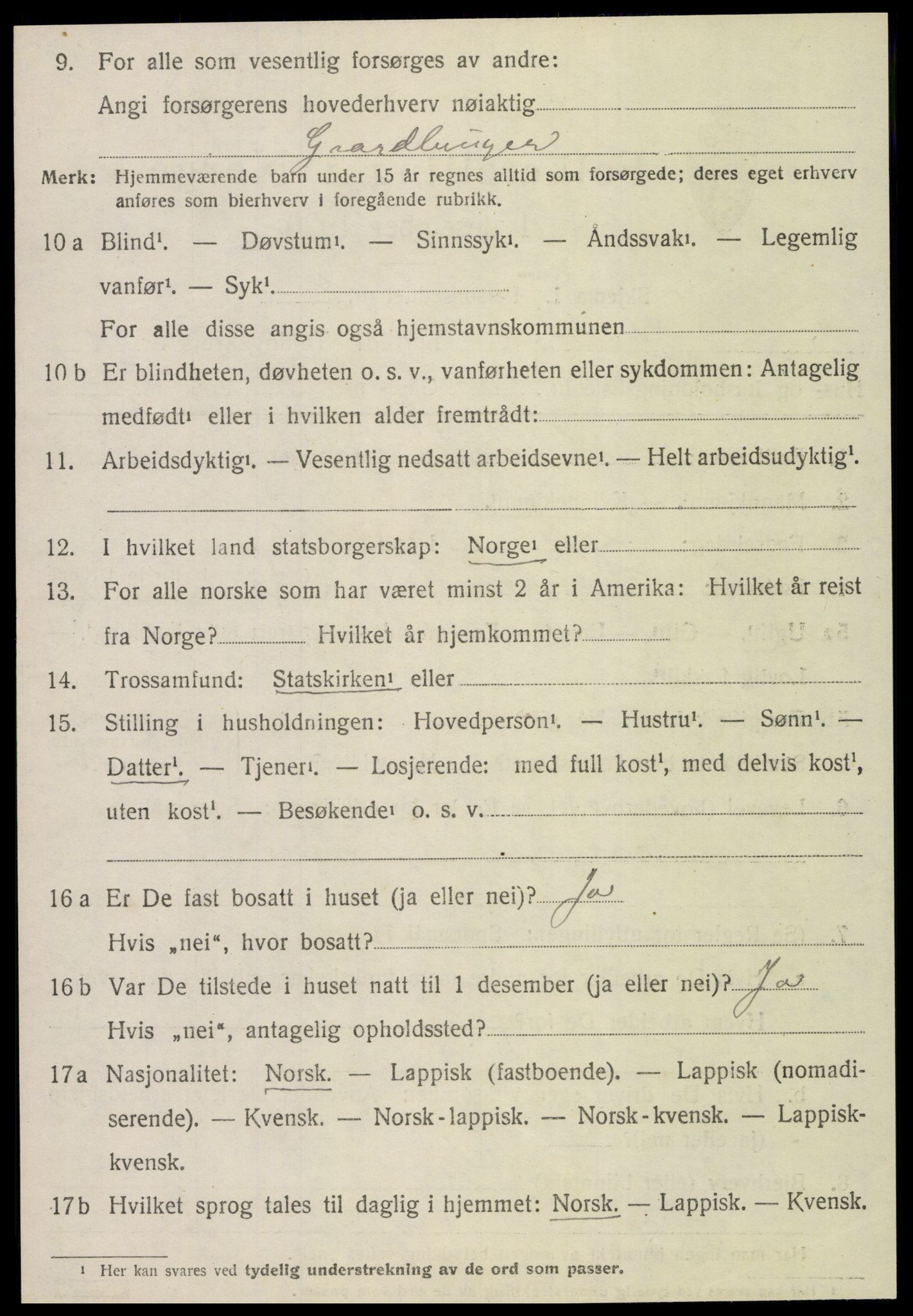 SAT, 1920 census for Skatval, 1920, p. 2450