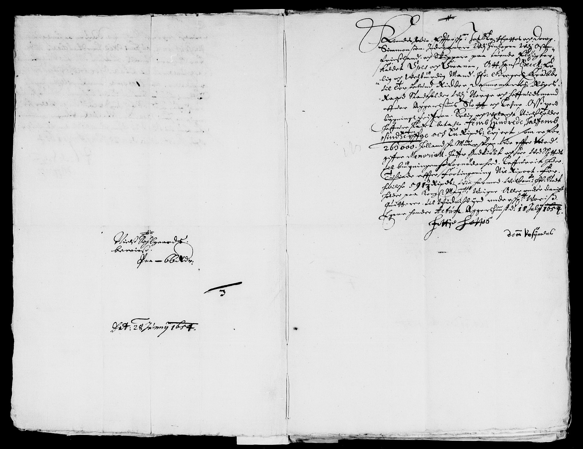 Rentekammeret inntil 1814, Reviderte regnskaper, Lensregnskaper, AV/RA-EA-5023/R/Rb/Rba/L0224: Akershus len, 1654-1655