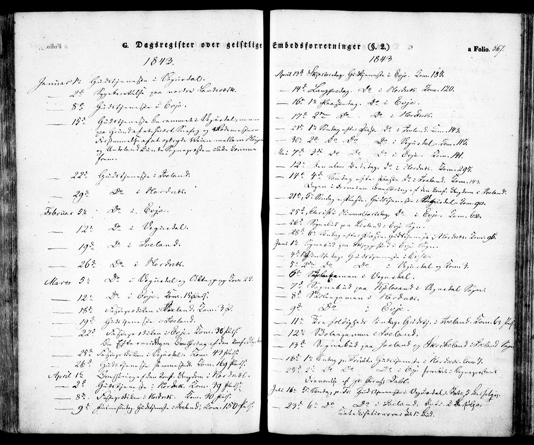 Evje sokneprestkontor, SAK/1111-0008/F/Fa/Faa/L0005: Parish register (official) no. A 5, 1843-1865, p. 567