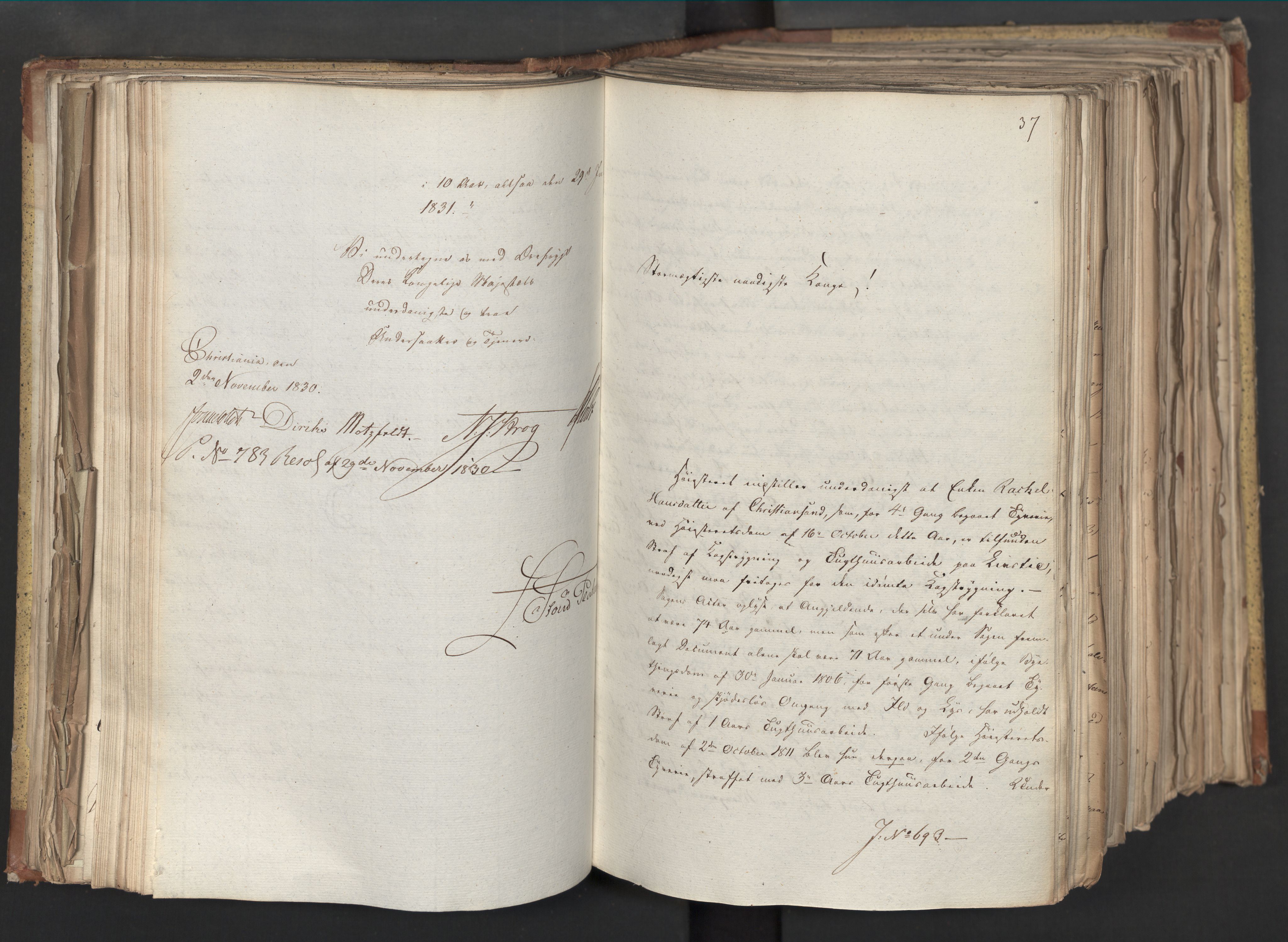 Statsrådsavdelingen i Stockholm, AV/RA-S-1003/D/Da/L0068: Regjeringsinnstillinger nr. 660-876, 1830, p. 128
