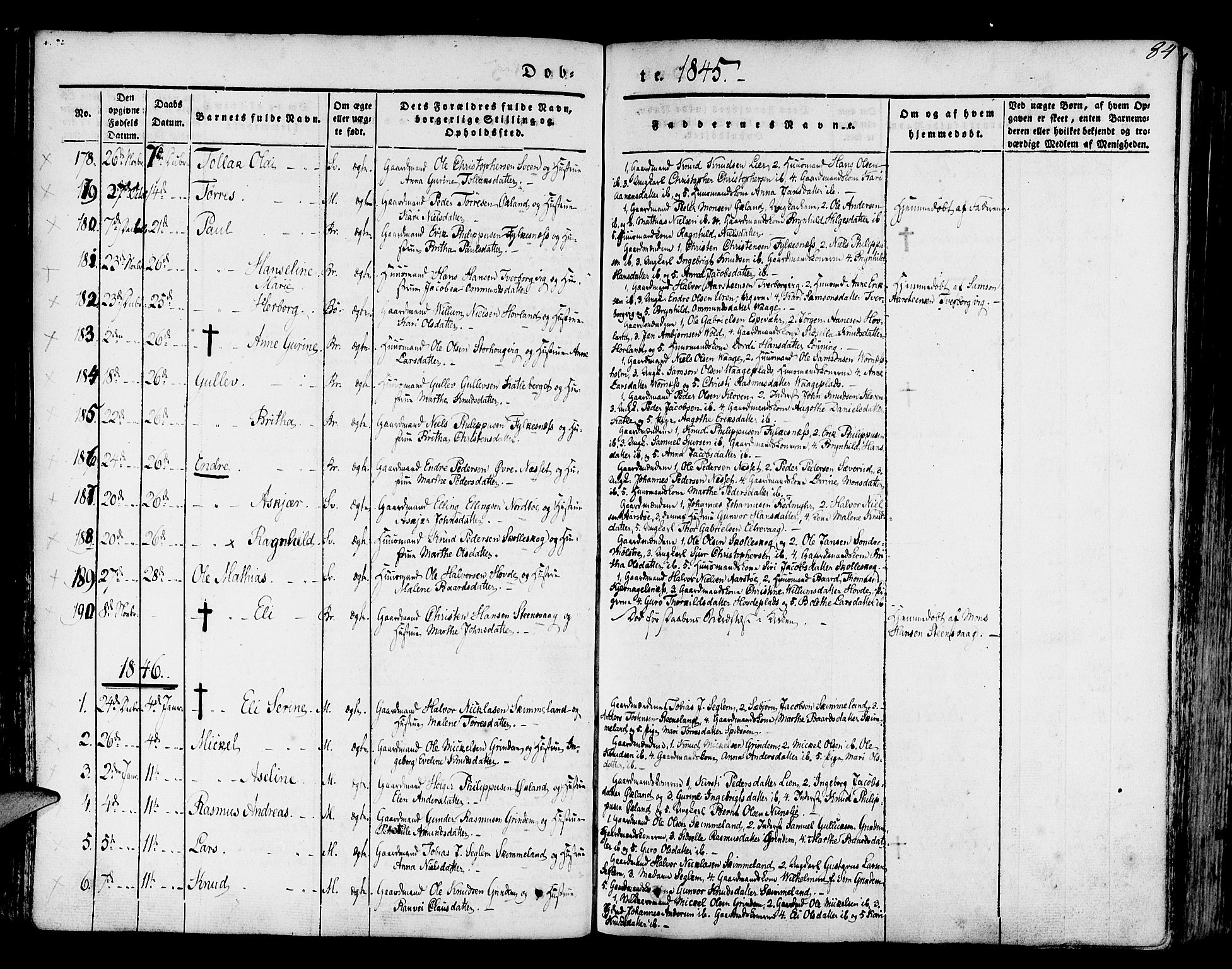 Finnås sokneprestembete, SAB/A-99925/H/Ha/Haa/Haaa/L0006: Parish register (official) no. A 6, 1836-1850, p. 84