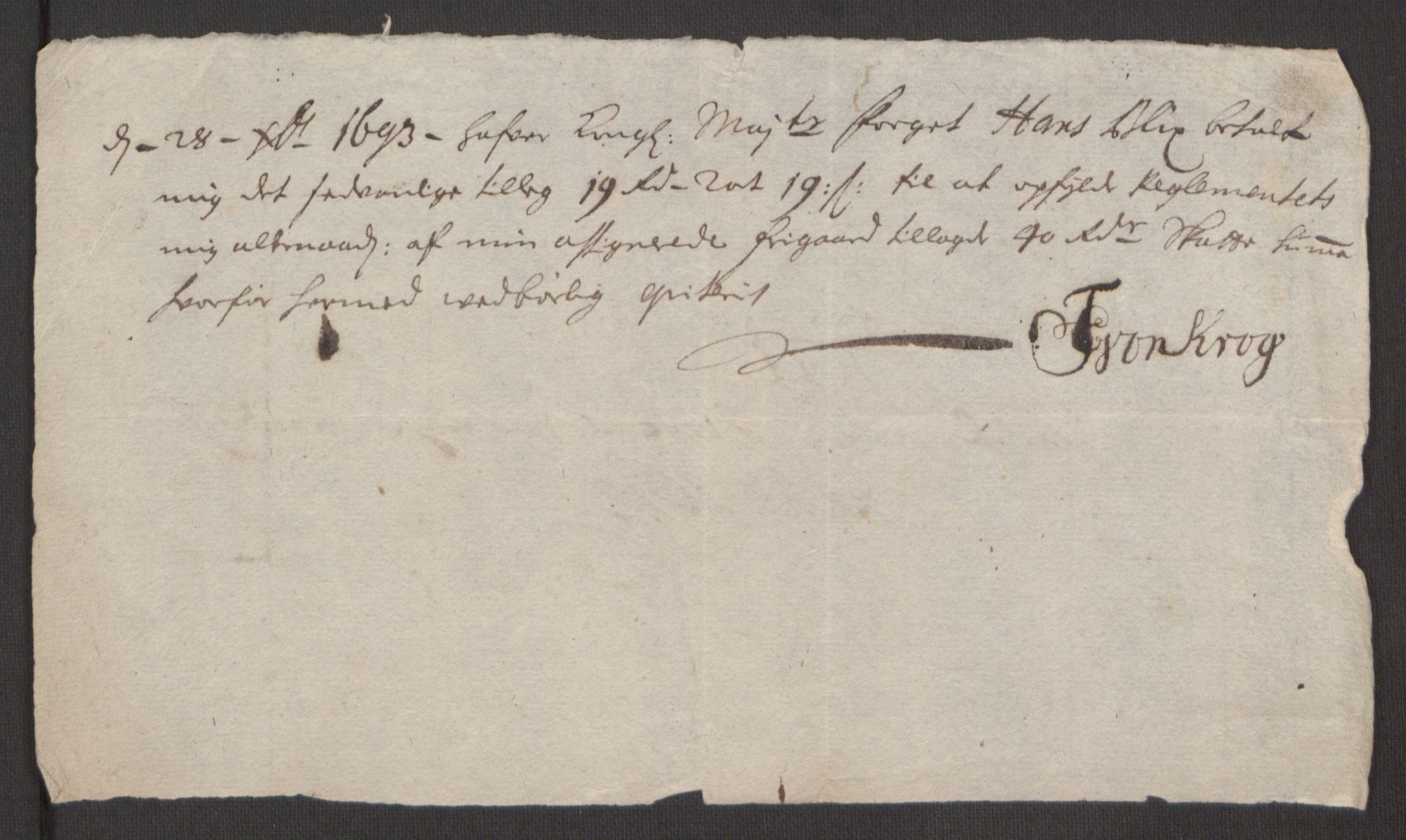 Rentekammeret inntil 1814, Reviderte regnskaper, Fogderegnskap, AV/RA-EA-4092/R52/L3307: Fogderegnskap Sogn, 1693-1694, p. 244