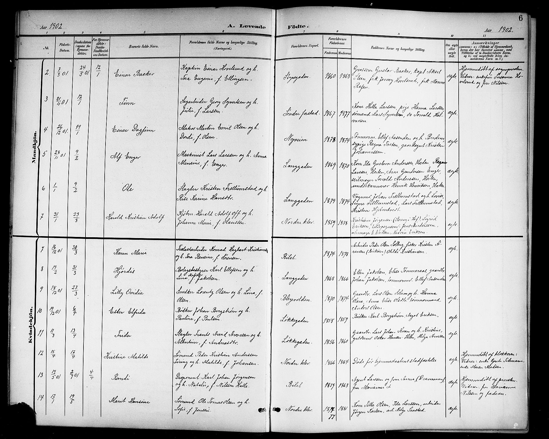 Holmestrand kirkebøker, AV/SAKO-A-346/G/Ga/L0006: Parish register (copy) no. 6, 1901-1923, p. 6