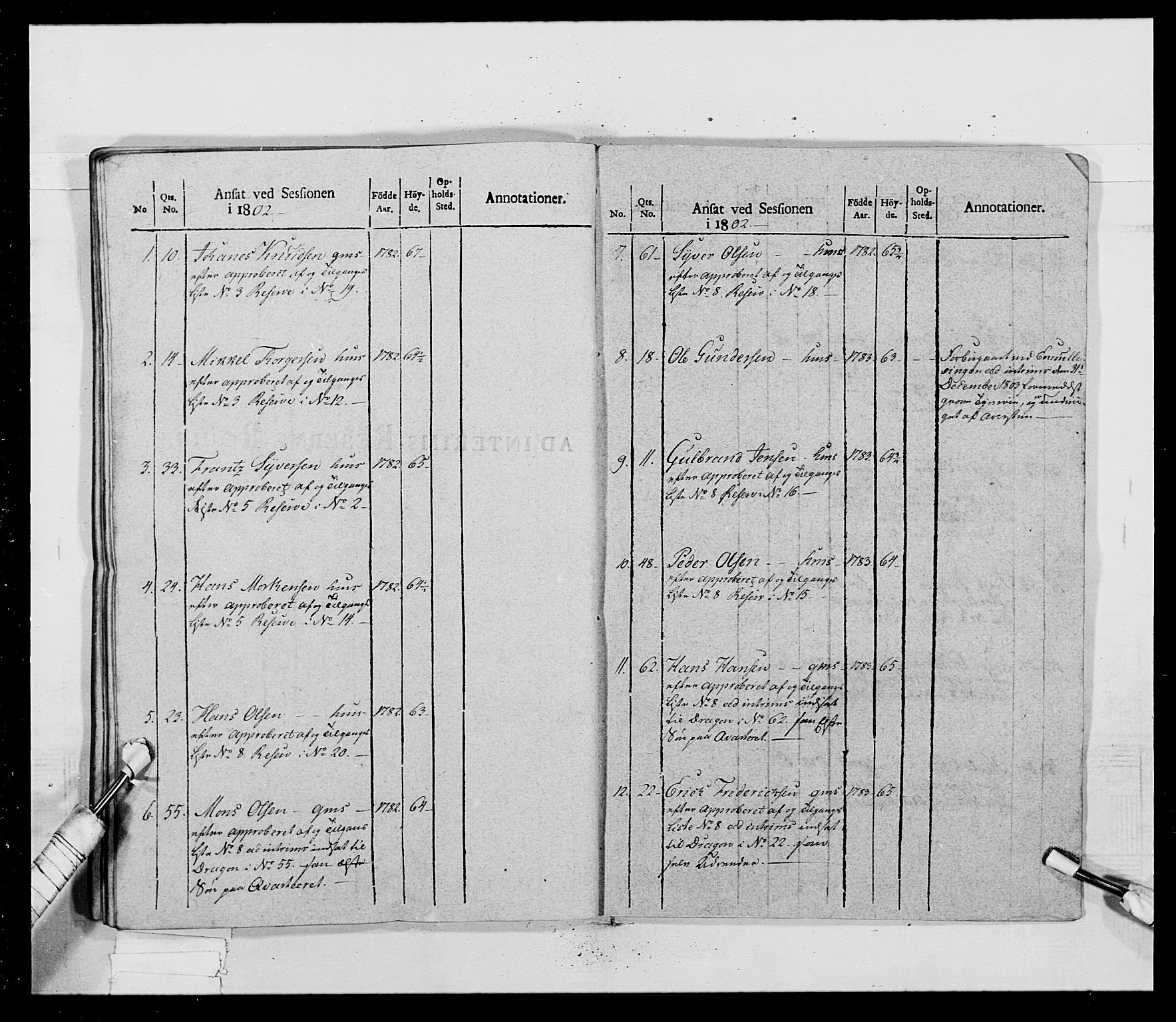 Generalitets- og kommissariatskollegiet, Det kongelige norske kommissariatskollegium, AV/RA-EA-5420/E/Eh/L0017: Opplandske dragonregiment, 1802-1805, p. 431