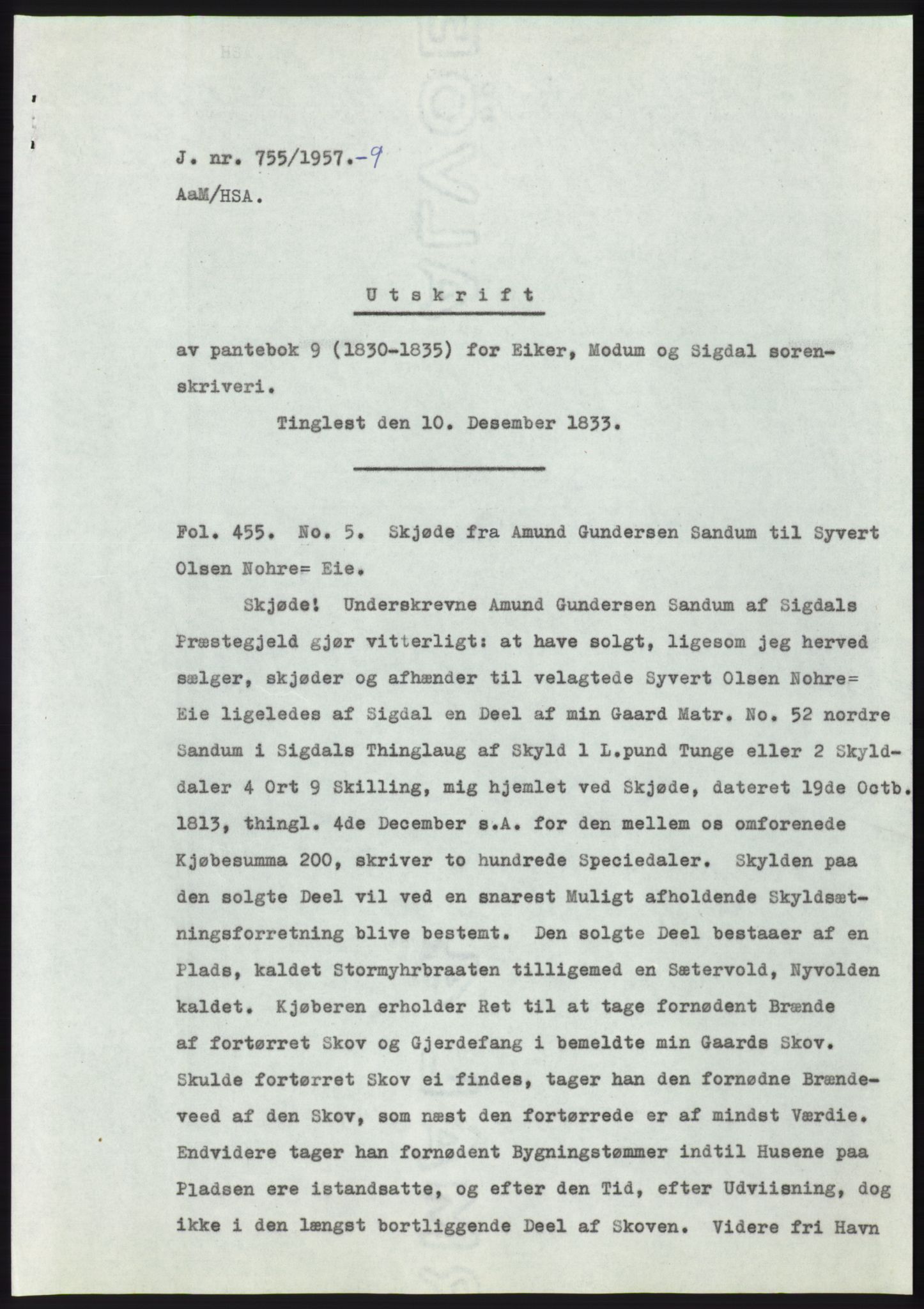 Statsarkivet i Kongsberg, SAKO/A-0001, 1957, p. 386