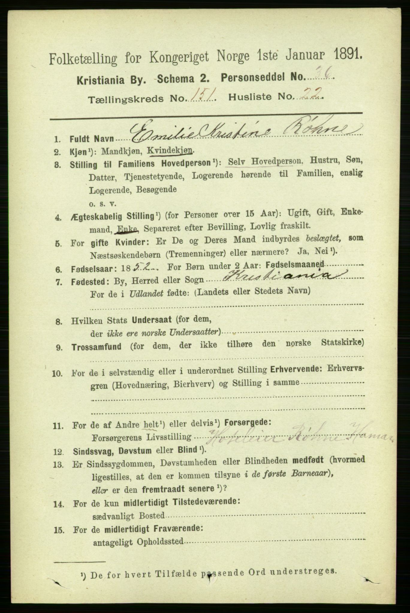 RA, 1891 census for 0301 Kristiania, 1891, p. 84939