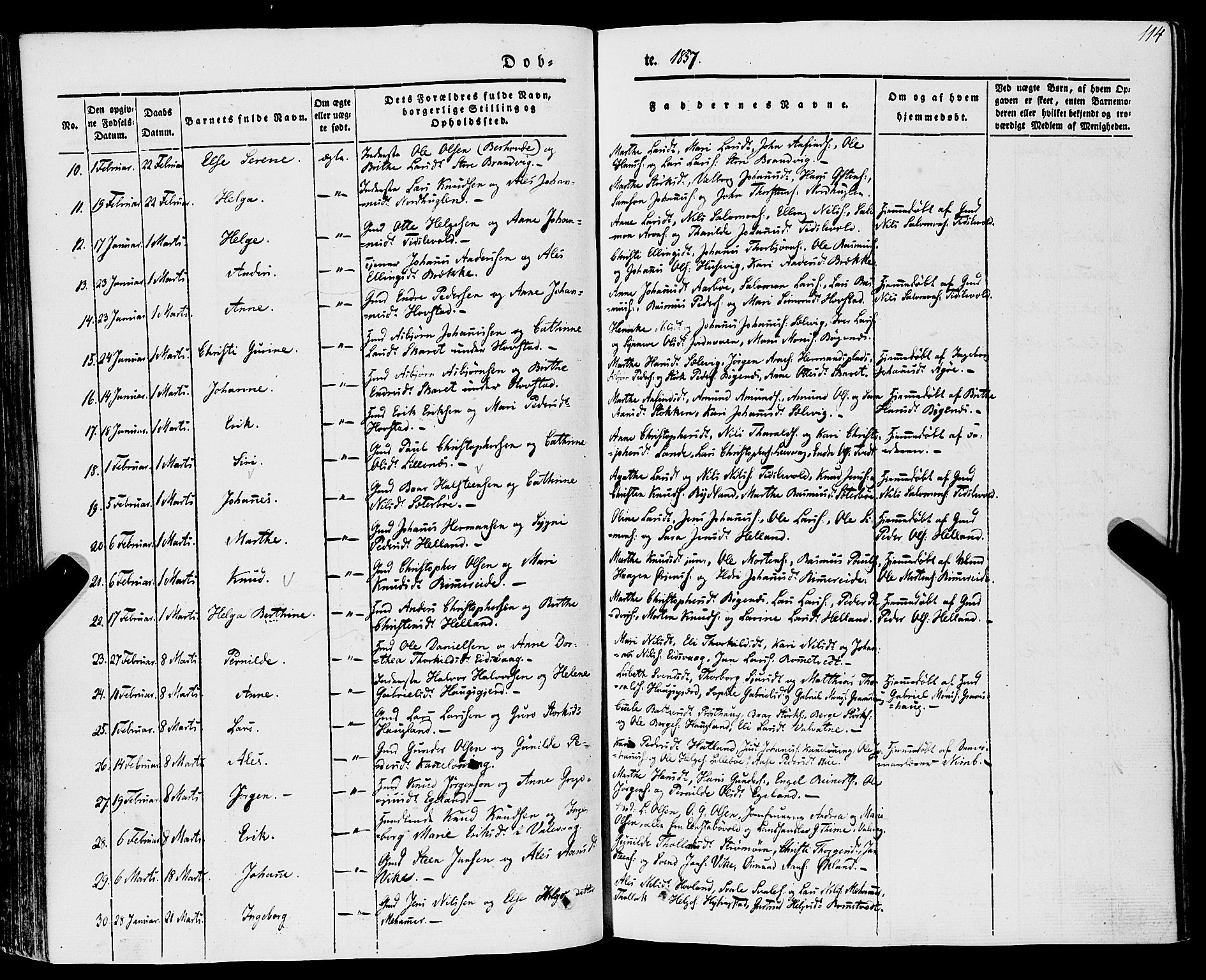 Stord sokneprestembete, SAB/A-78201/H/Haa: Parish register (official) no. A 7, 1841-1861, p. 114