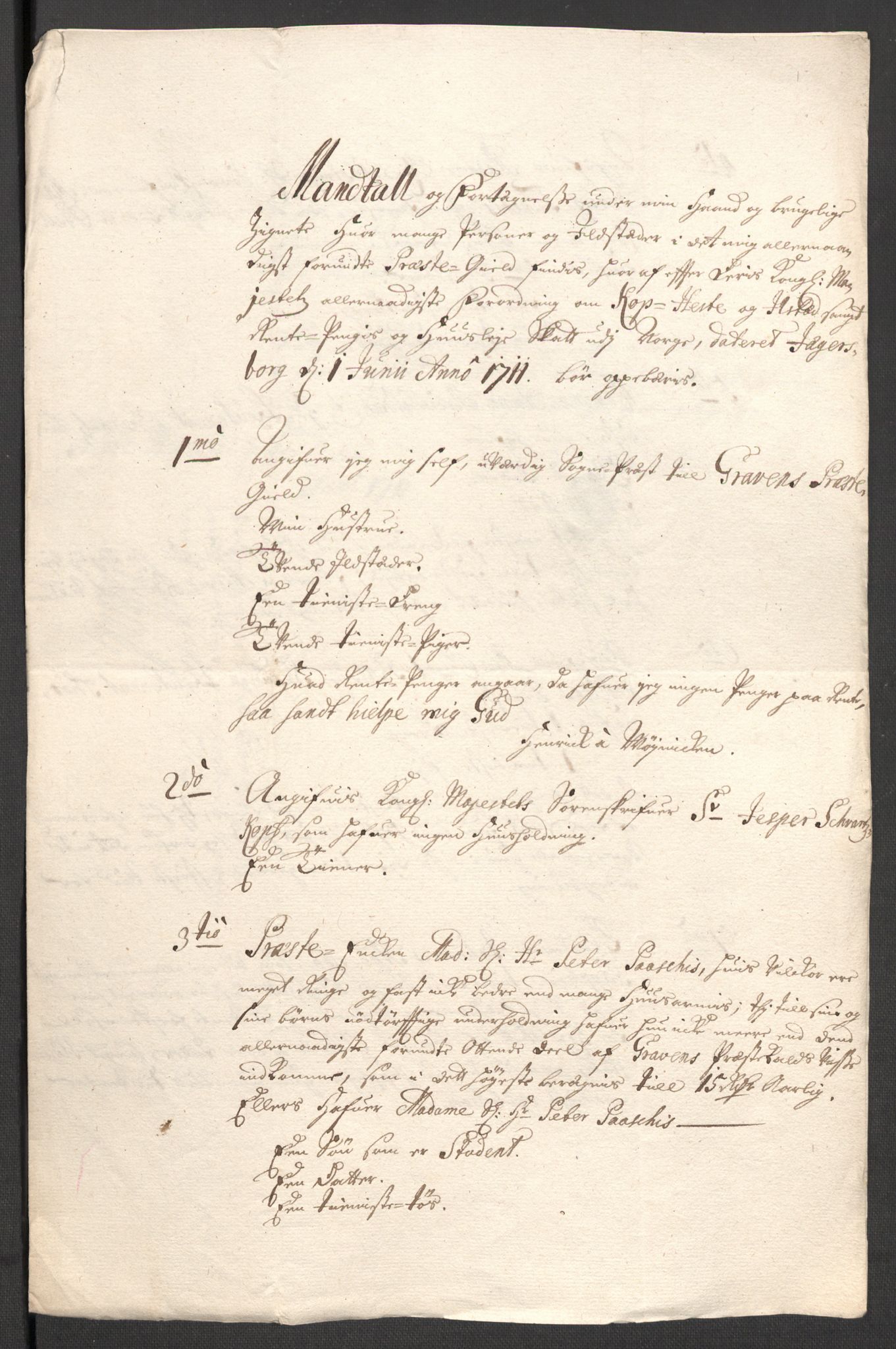 Rentekammeret inntil 1814, Reviderte regnskaper, Fogderegnskap, AV/RA-EA-4092/R48/L2987: Fogderegnskap Sunnhordland og Hardanger, 1711, p. 207