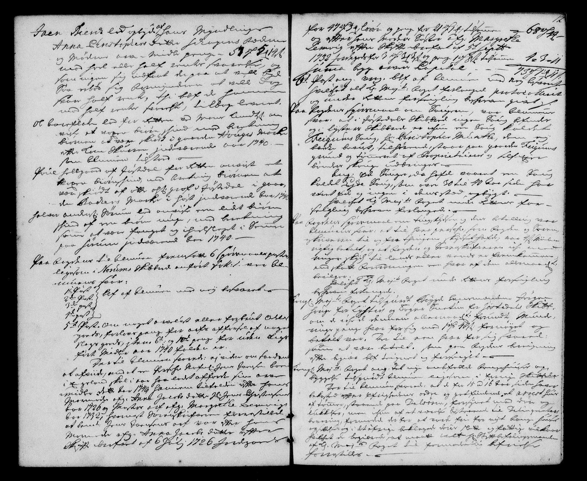 Indre Sogn tingrett, AV/SAB-A-3301/1/F/Fa/L0034: Tingbok 34, 1740-1743, p. 11b-12a