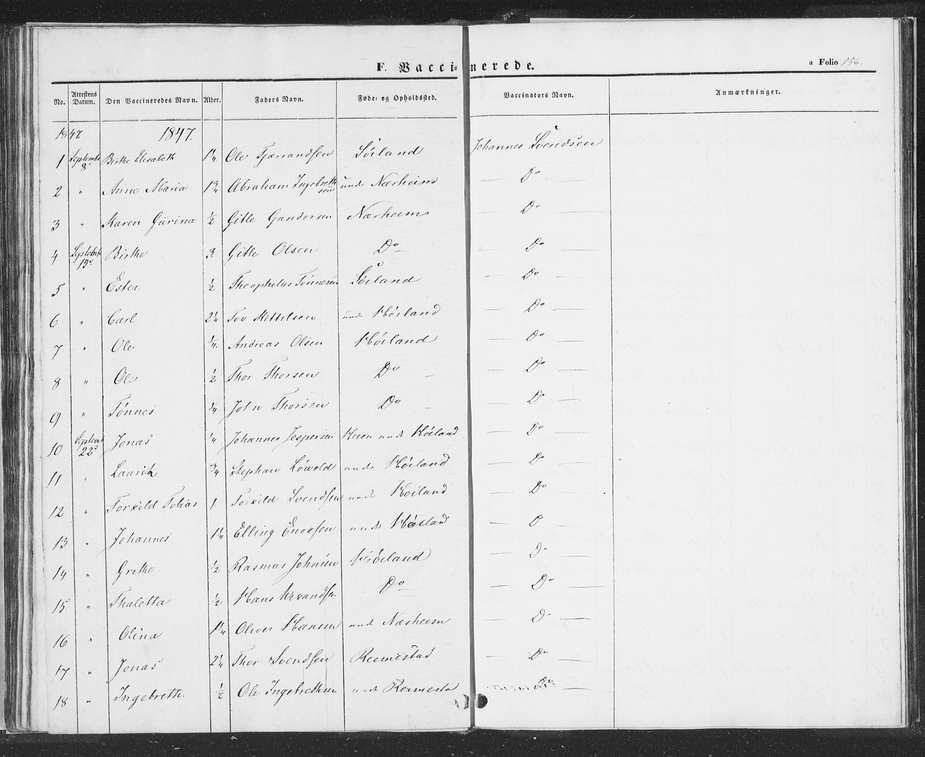 Hå sokneprestkontor, AV/SAST-A-101801/001/30BA/L0006: Parish register (official) no. A 5, 1842-1853, p. 156