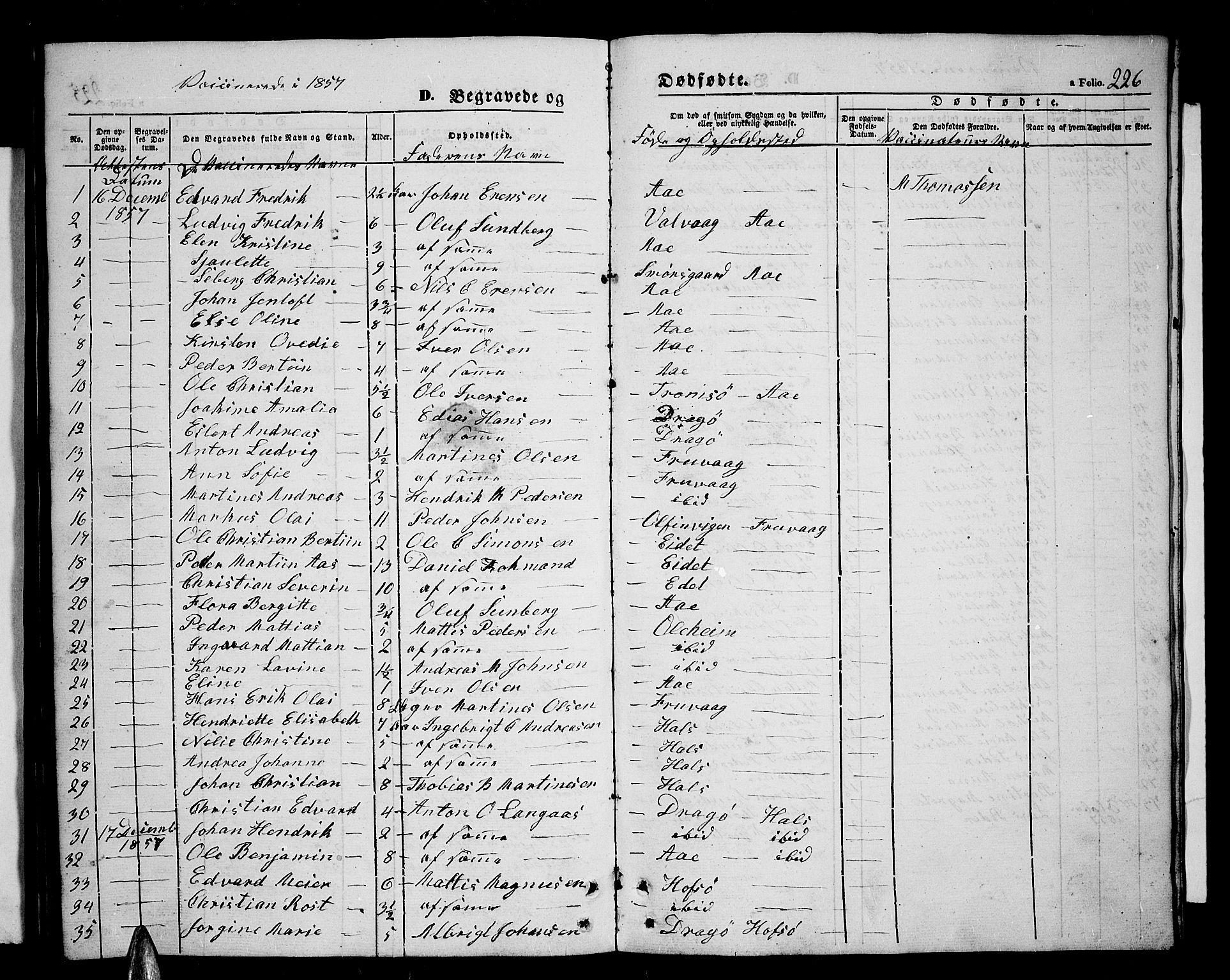 Tranøy sokneprestkontor, SATØ/S-1313/I/Ia/Iab/L0002klokker: Parish register (copy) no. 2, 1847-1860, p. 226