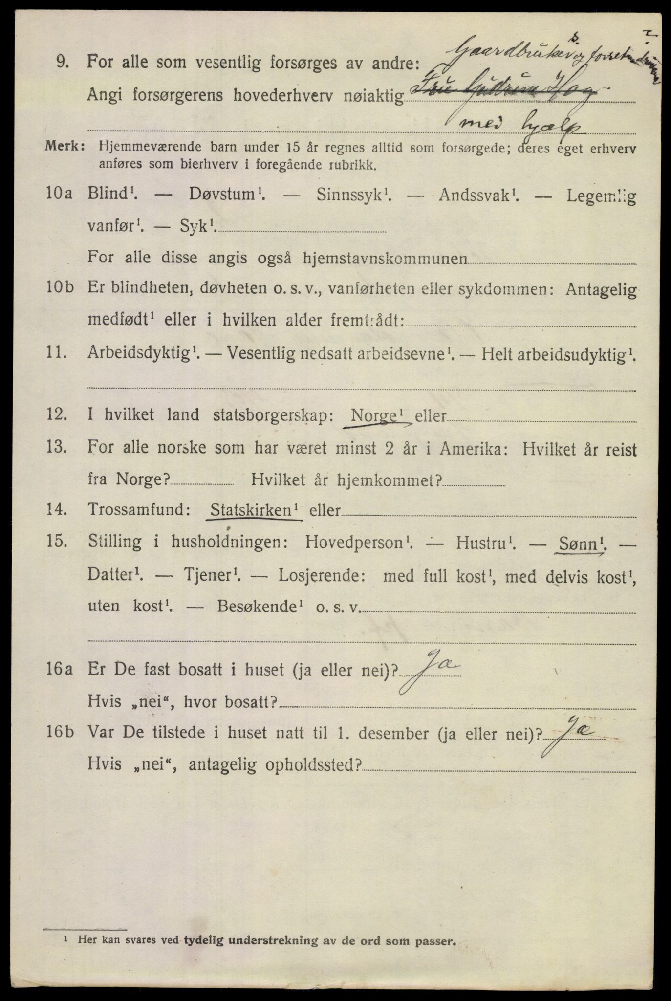 SAKO, 1920 census for Botne, 1920, p. 1000