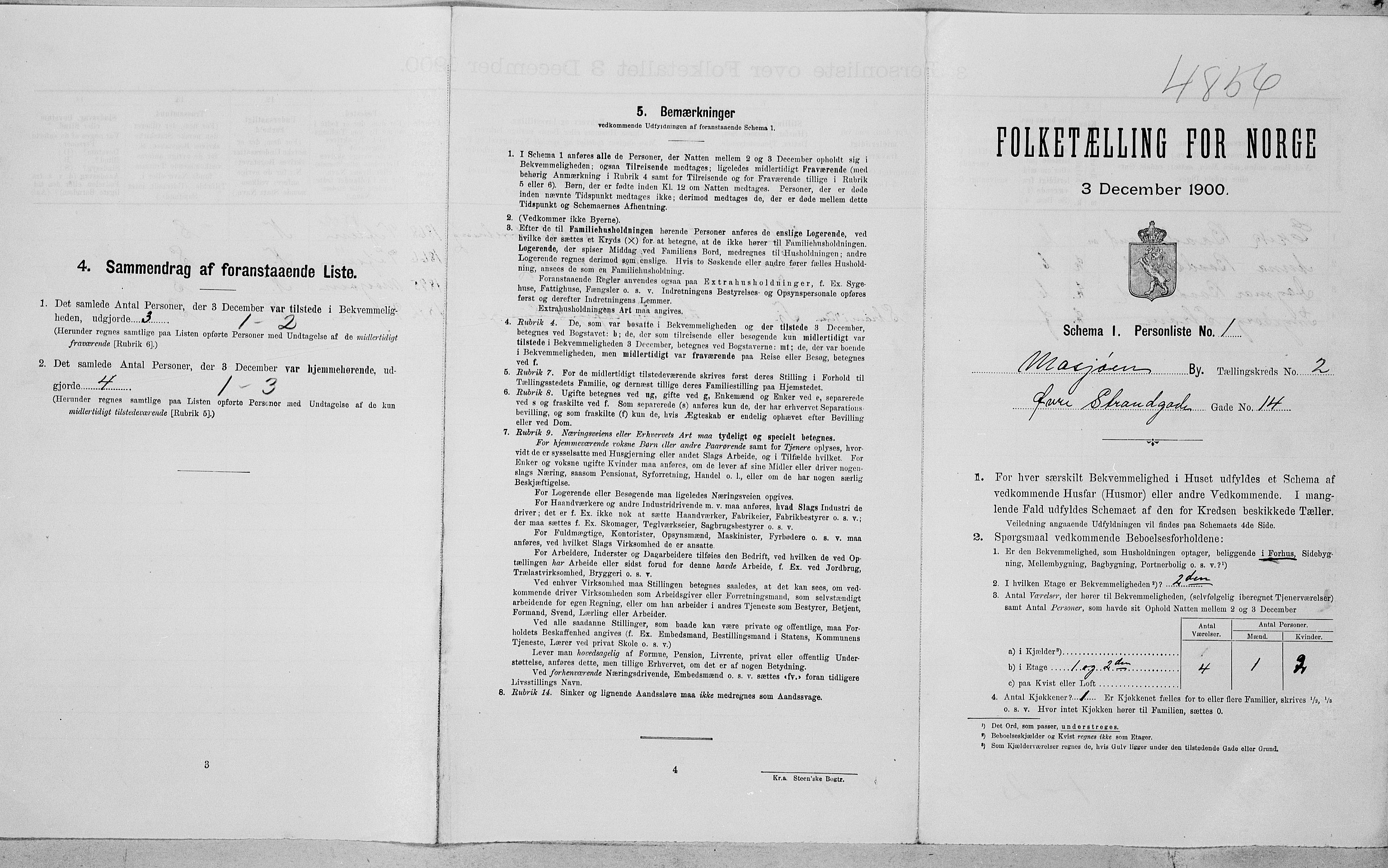 SAT, 1900 census for Mosjøen, 1900, p. 449
