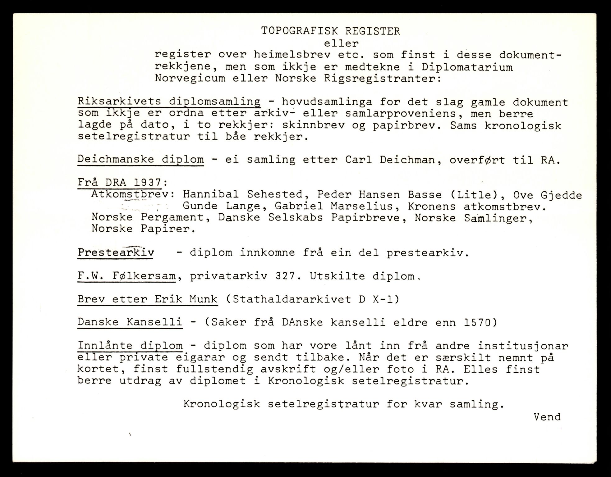 Riksarkivets diplomsamling, AV/RA-EA-5965/F35/F35e/L0026: Registreringssedler Vest-Agder 2, 1400-1700, p. 1