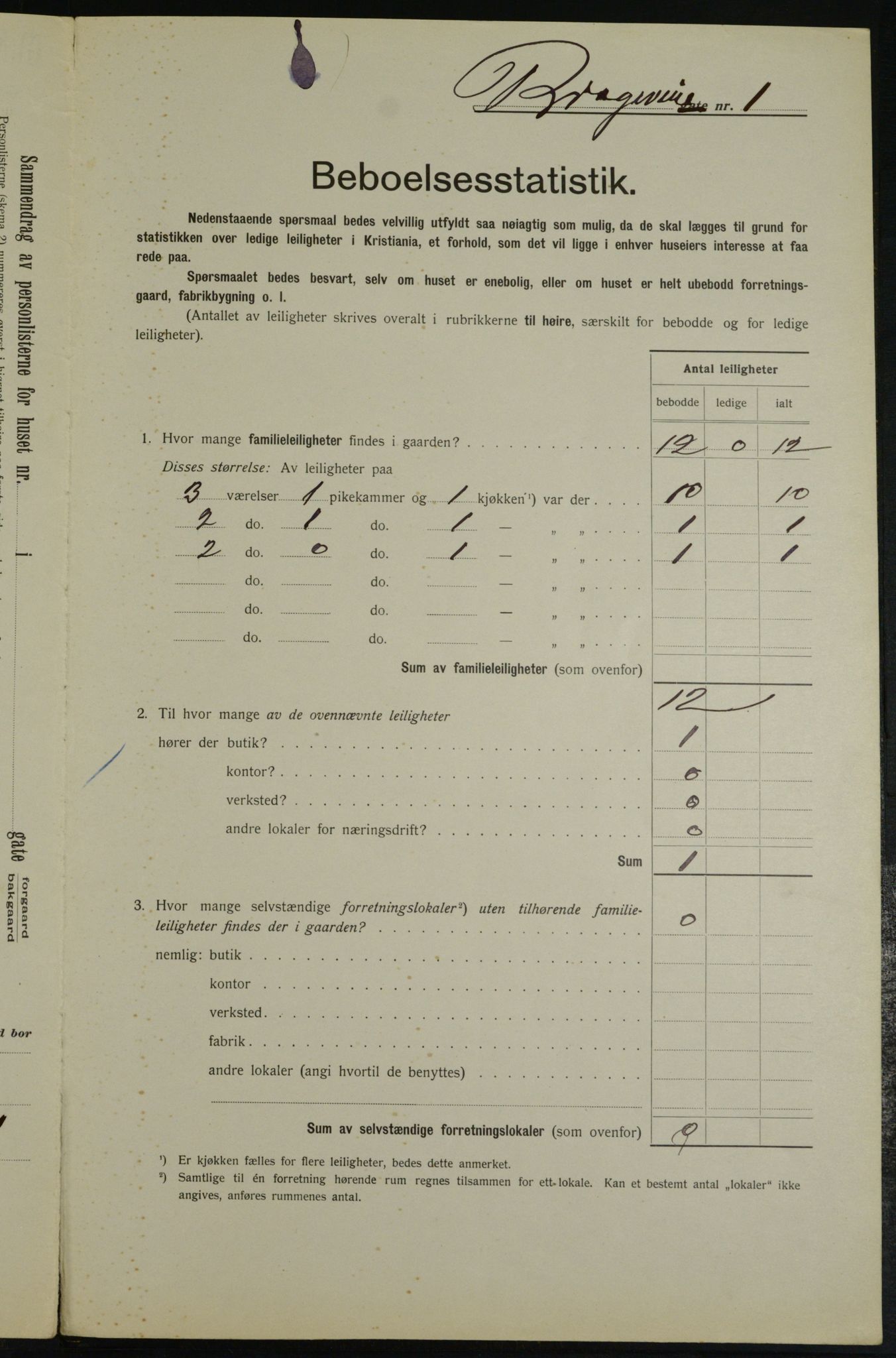 OBA, Municipal Census 1913 for Kristiania, 1913, p. 7939